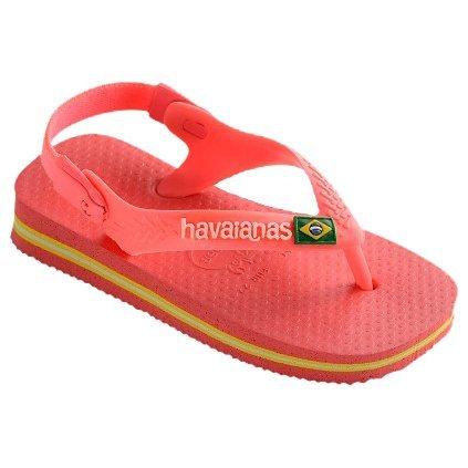 Havaianas Baby Brasil Logo Flip Flops, Coral
