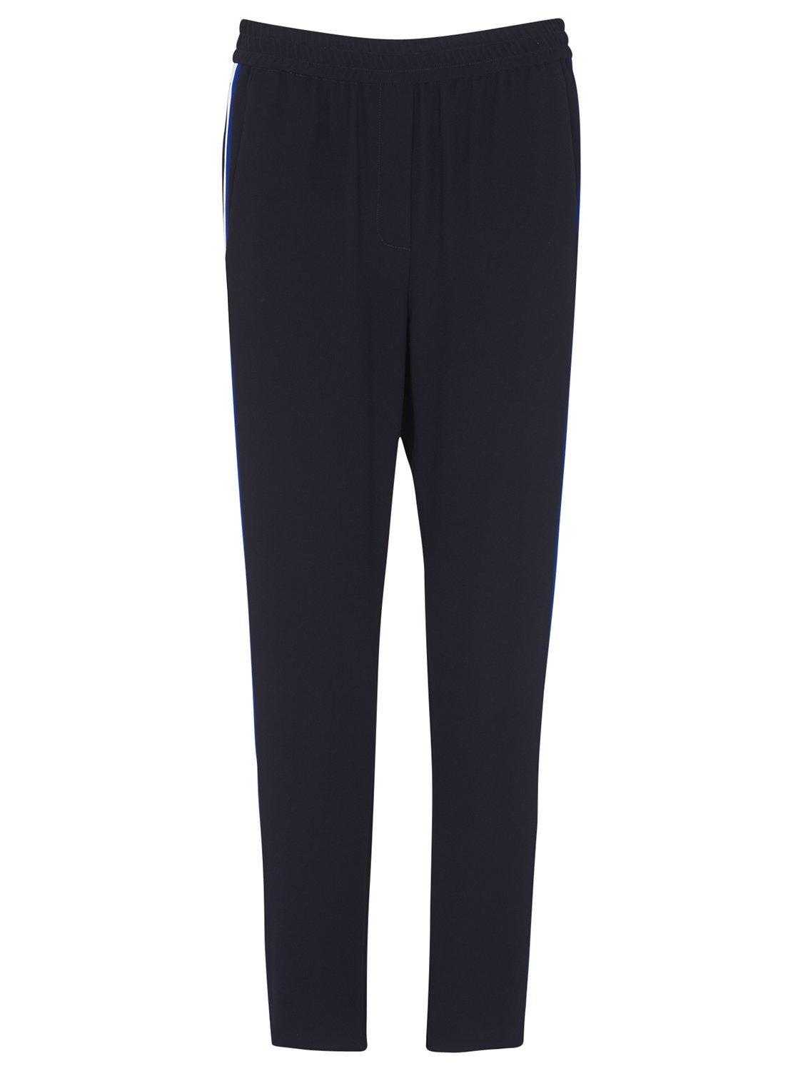 Whistles Elyse Side Stripe Trousers, Blue/Multi