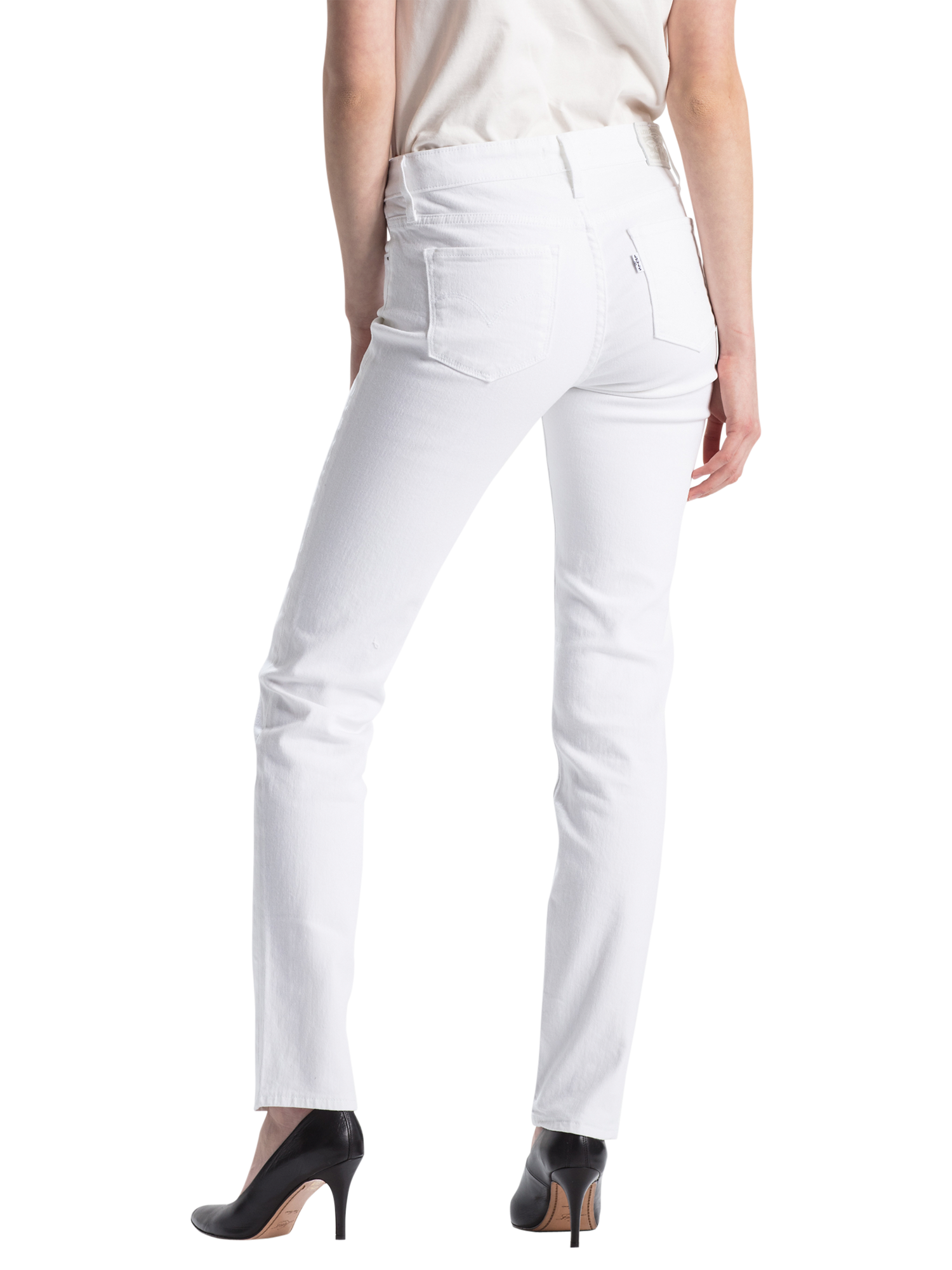 Levi s 712 Mid Rise Slim Jeans Western White