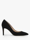 L.K.Bennett Floret Pointed Toe Suede Court Shoes, Black