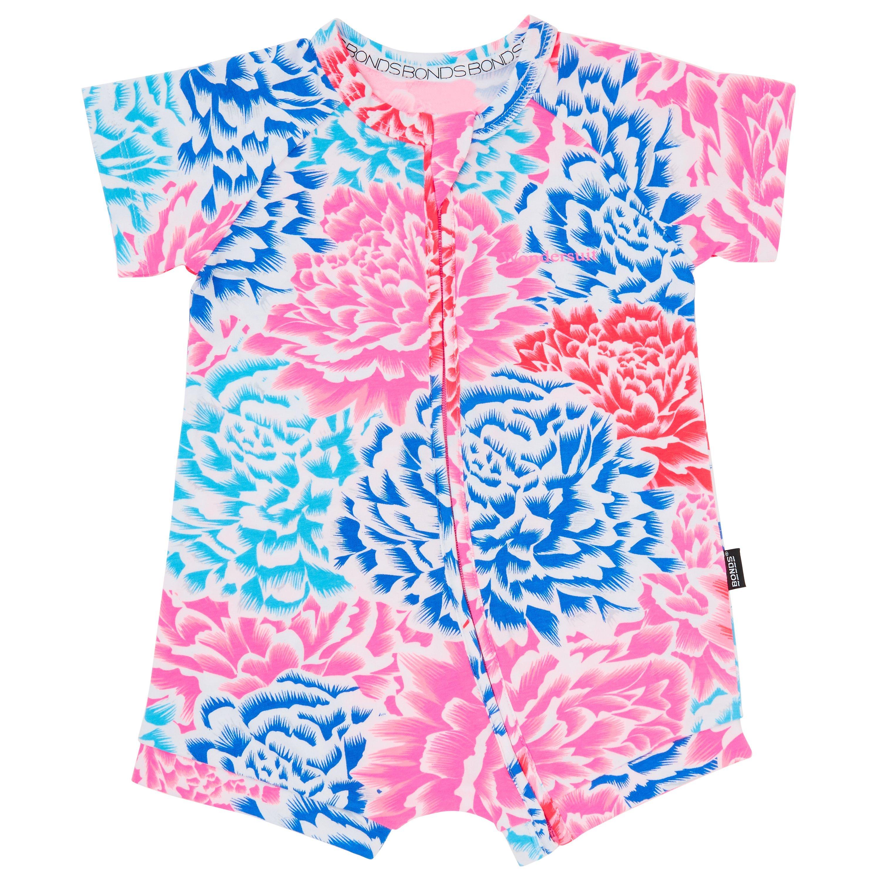 Bonds Baby Zip Wondersuit Tokyo Romper, Pink/Multi