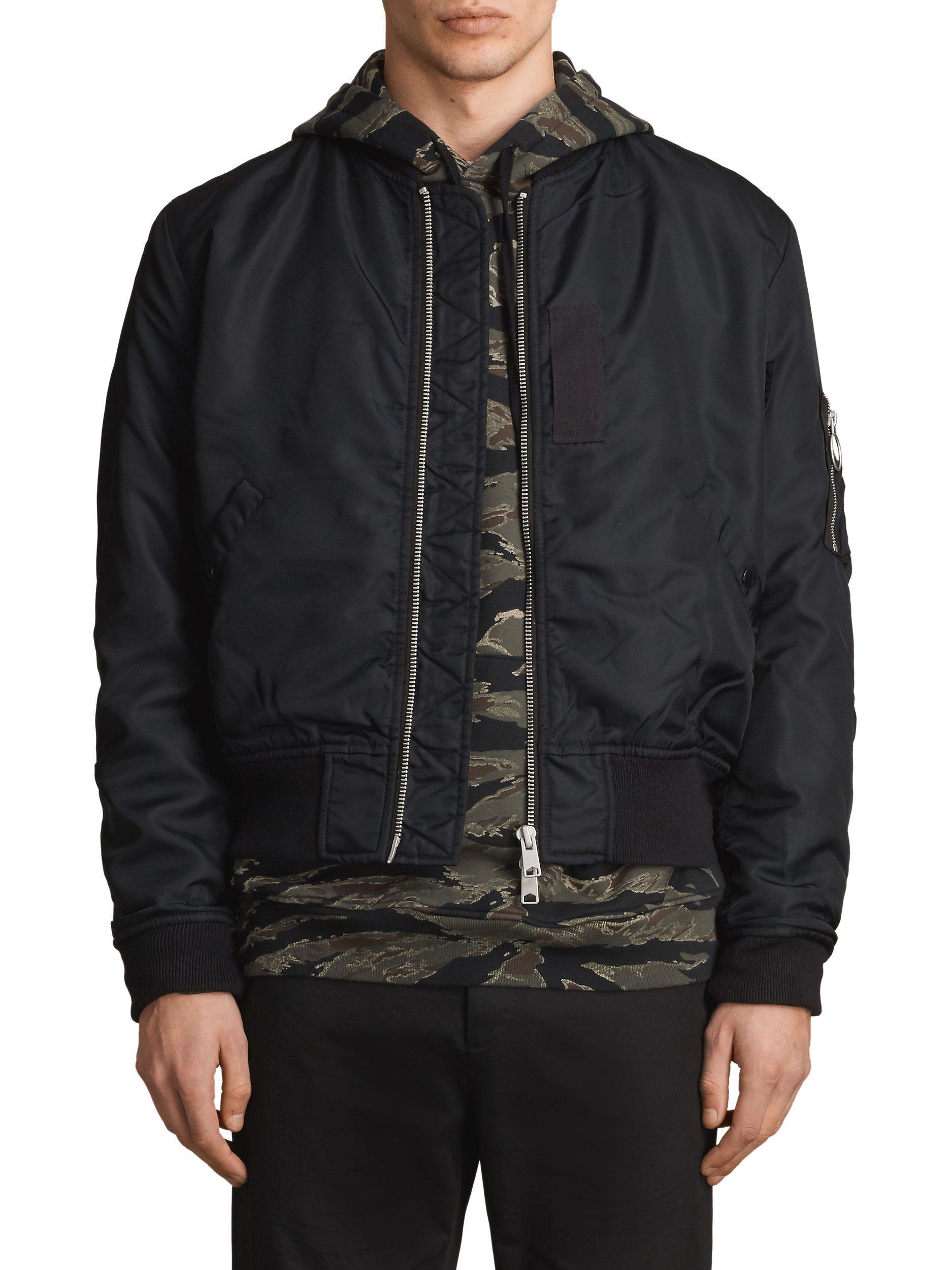 AllSaints Marlo Bomber Jacket, Iny Navy