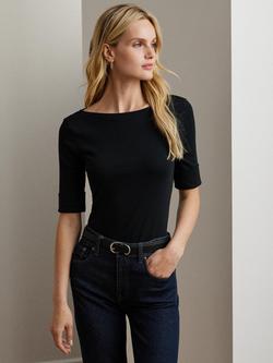 Lauren Ralph Lauren Judy Boat Neck Top, Polo Black