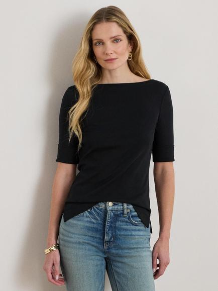 Lauren Ralph Lauren Judy Boat Neck Top, Polo Black