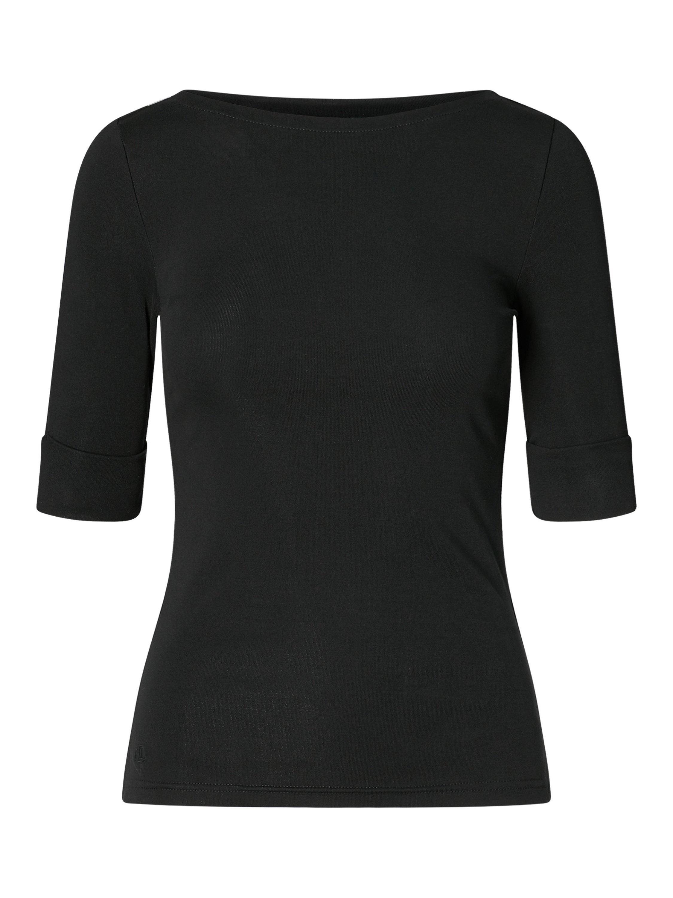 Product image 5 of 5, which shows Lauren Ralph Lauren Judy Boat Neck Top, Polo Black, XS