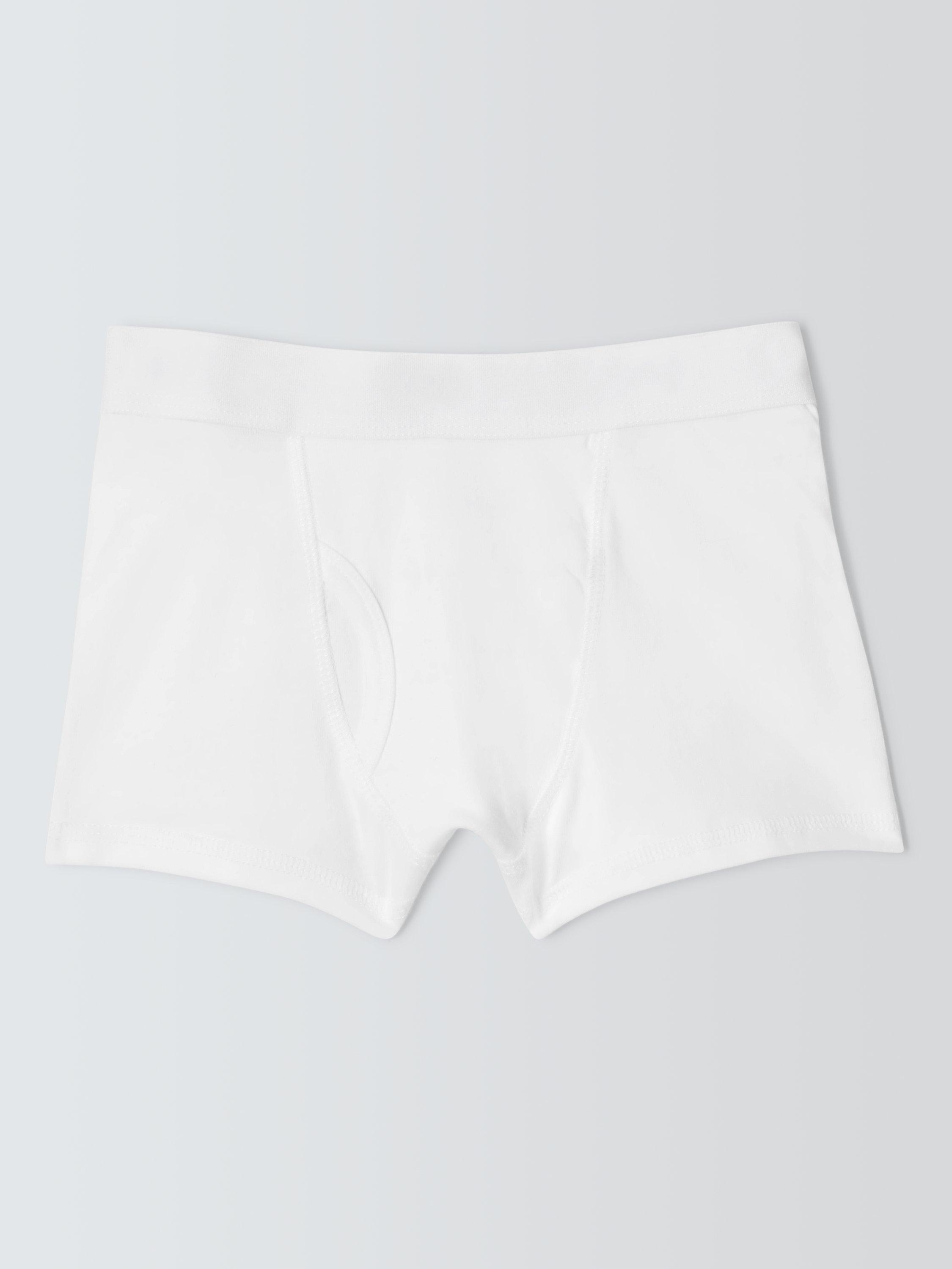 John Lewis Kids' Trunks, Pack of 5, White, 3 years