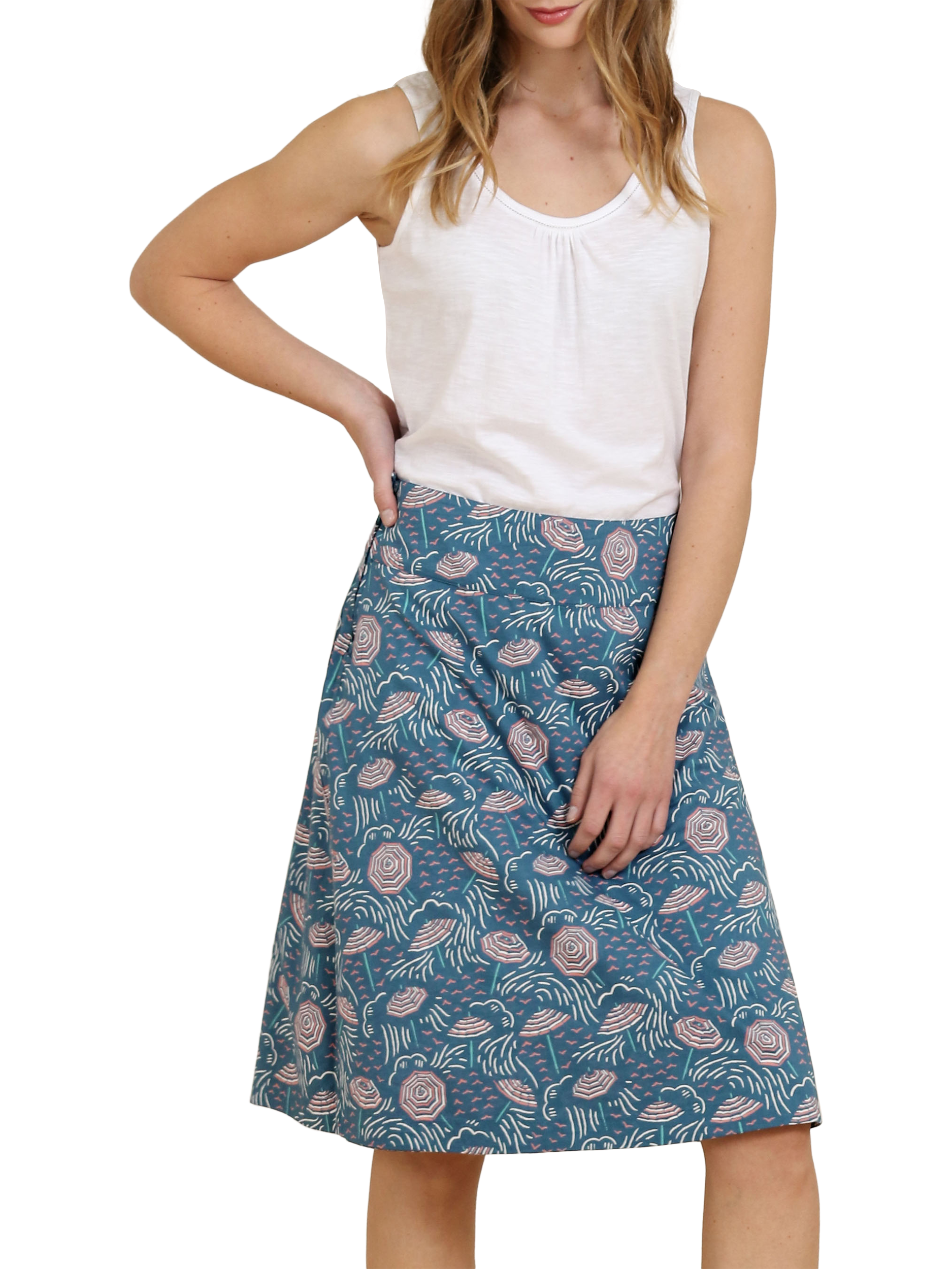Reversible summer skirts top