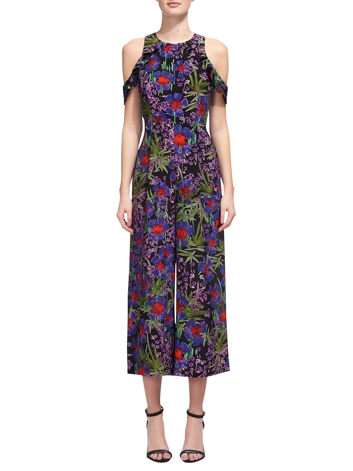 Whistles Mia Floris Jumpsuit, Purple/Multi