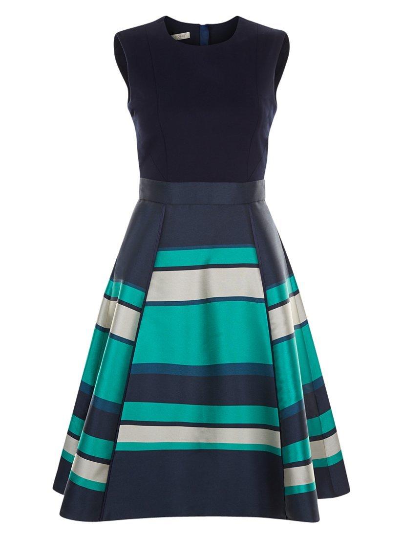 Hobbs Bella Dress, Navy/Multi