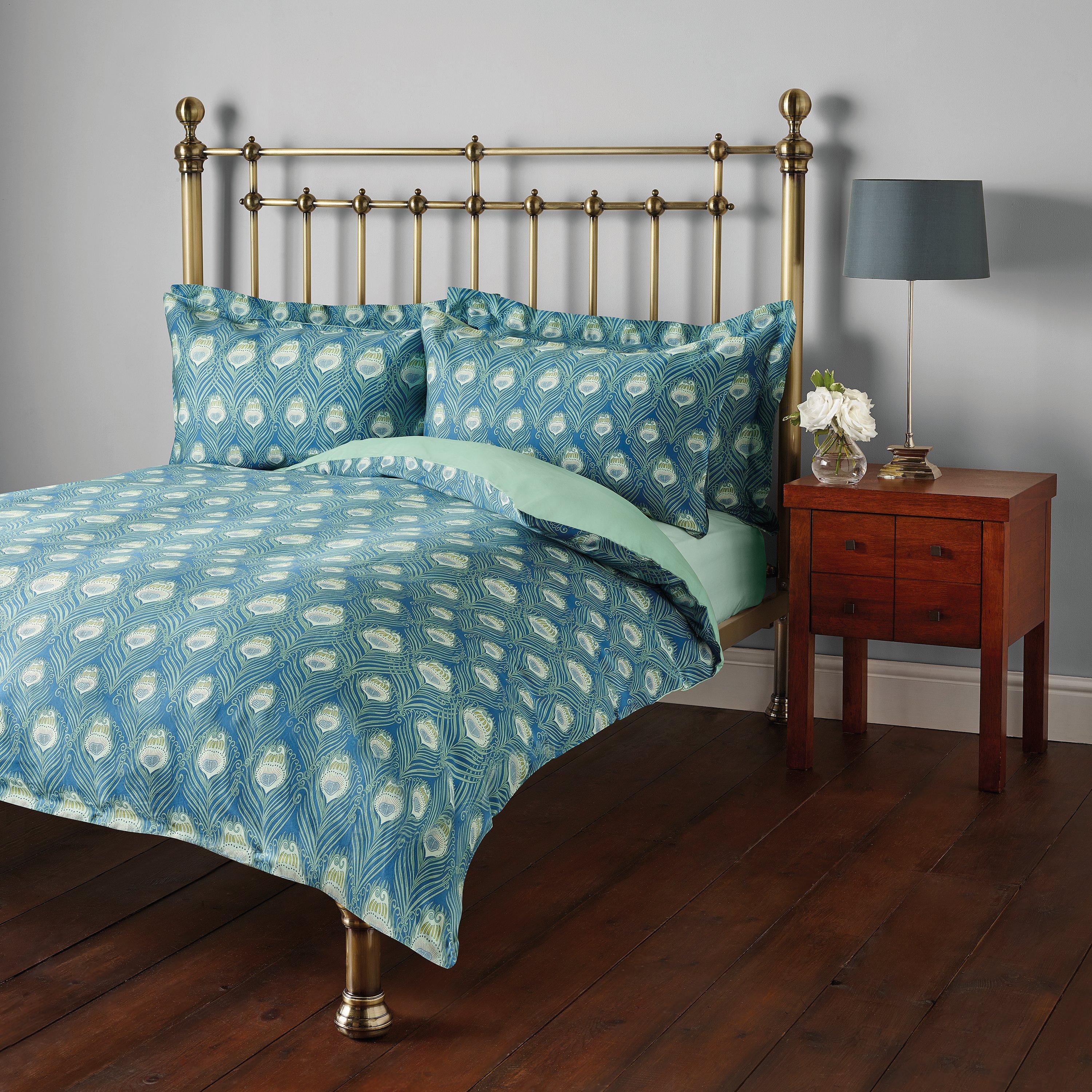 Liberty Fabrics & John Lewis Caesar Print Cotton Standard Pillowcase, Rich Blue