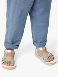Salt-Water Kids' Sweetheart Waterproof Leather Sandals, Silver
