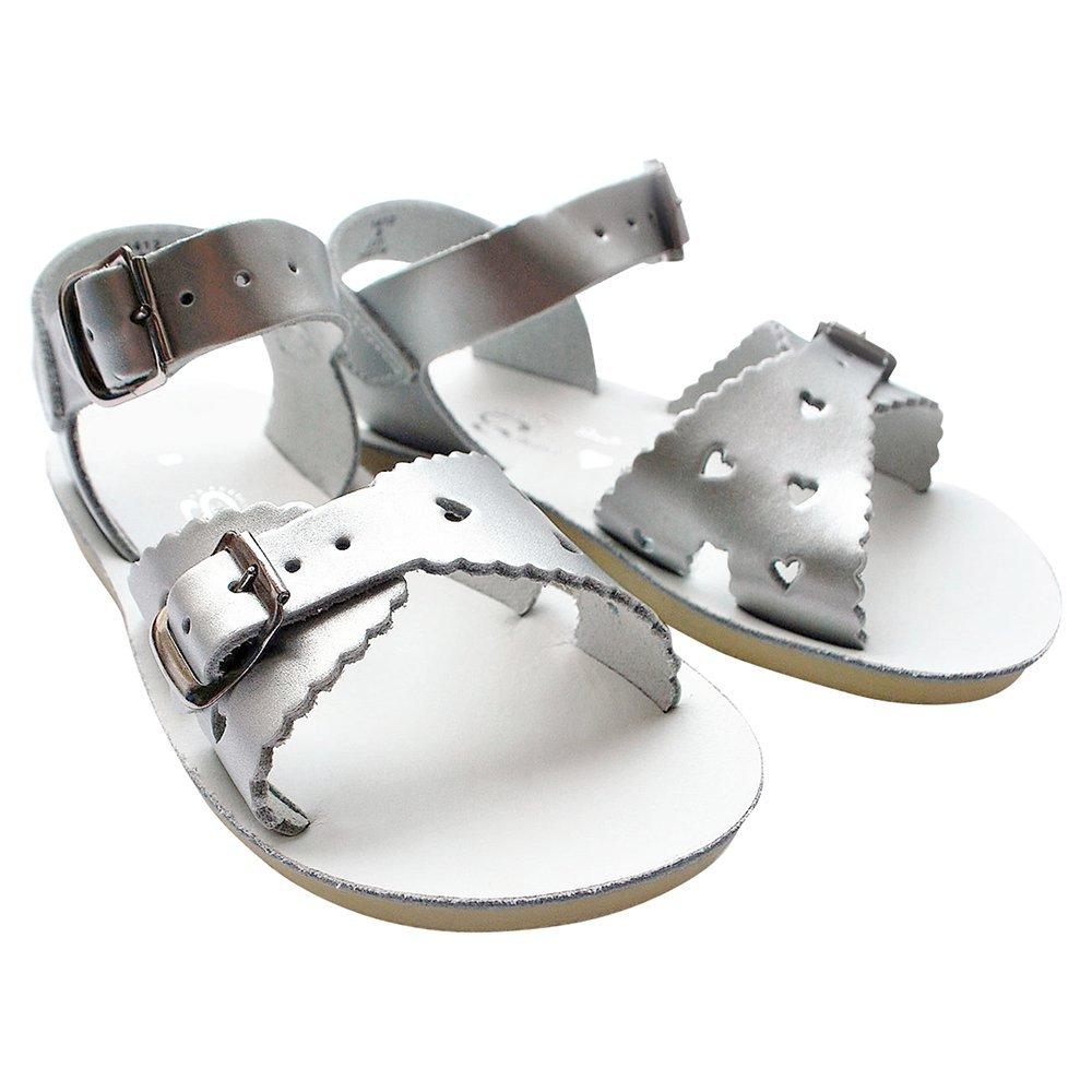 Silver saltwater sandals online