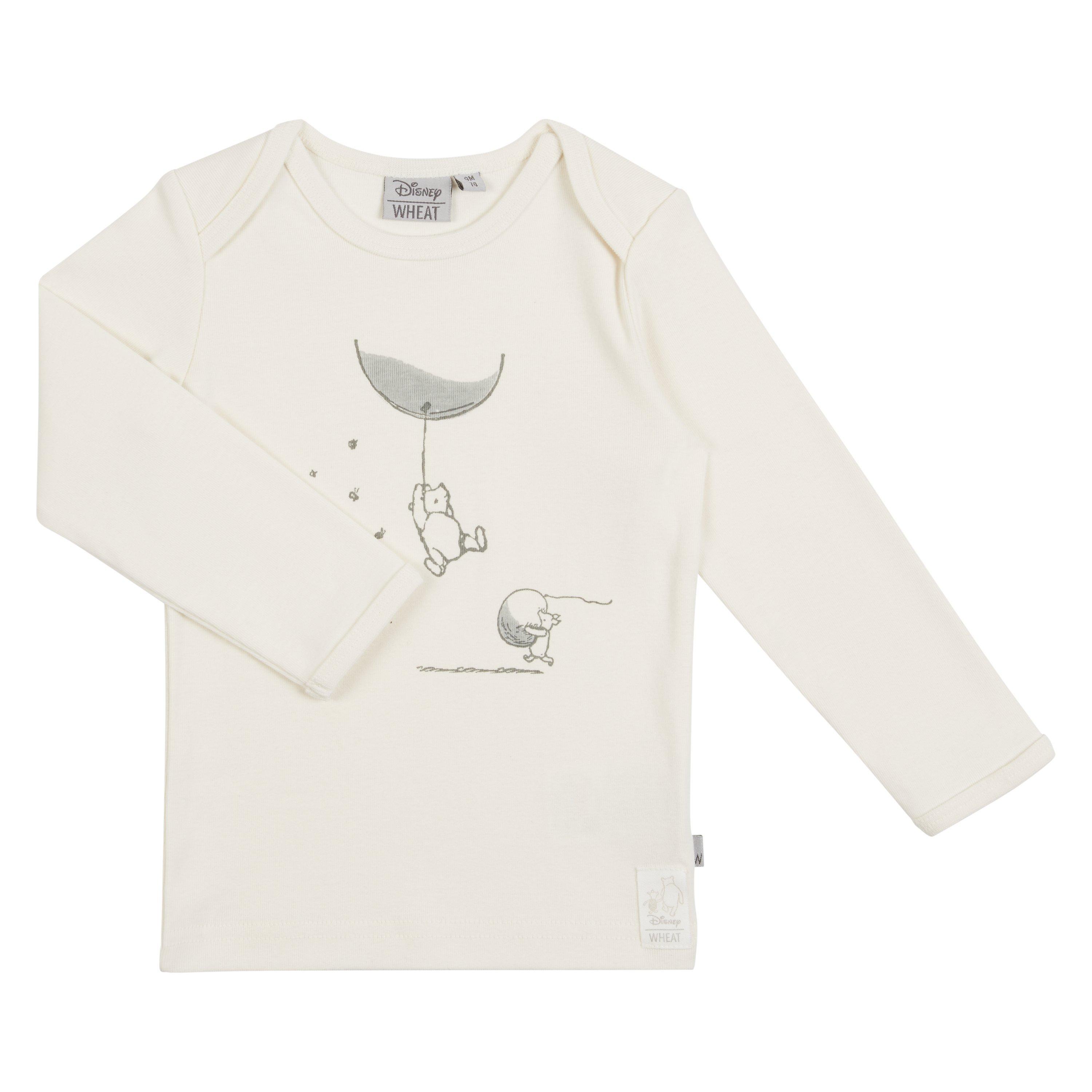 Wheat Disney Baby Winnie The Pooh Organic Cotton Long Sleeve T-Shirt, Ivory