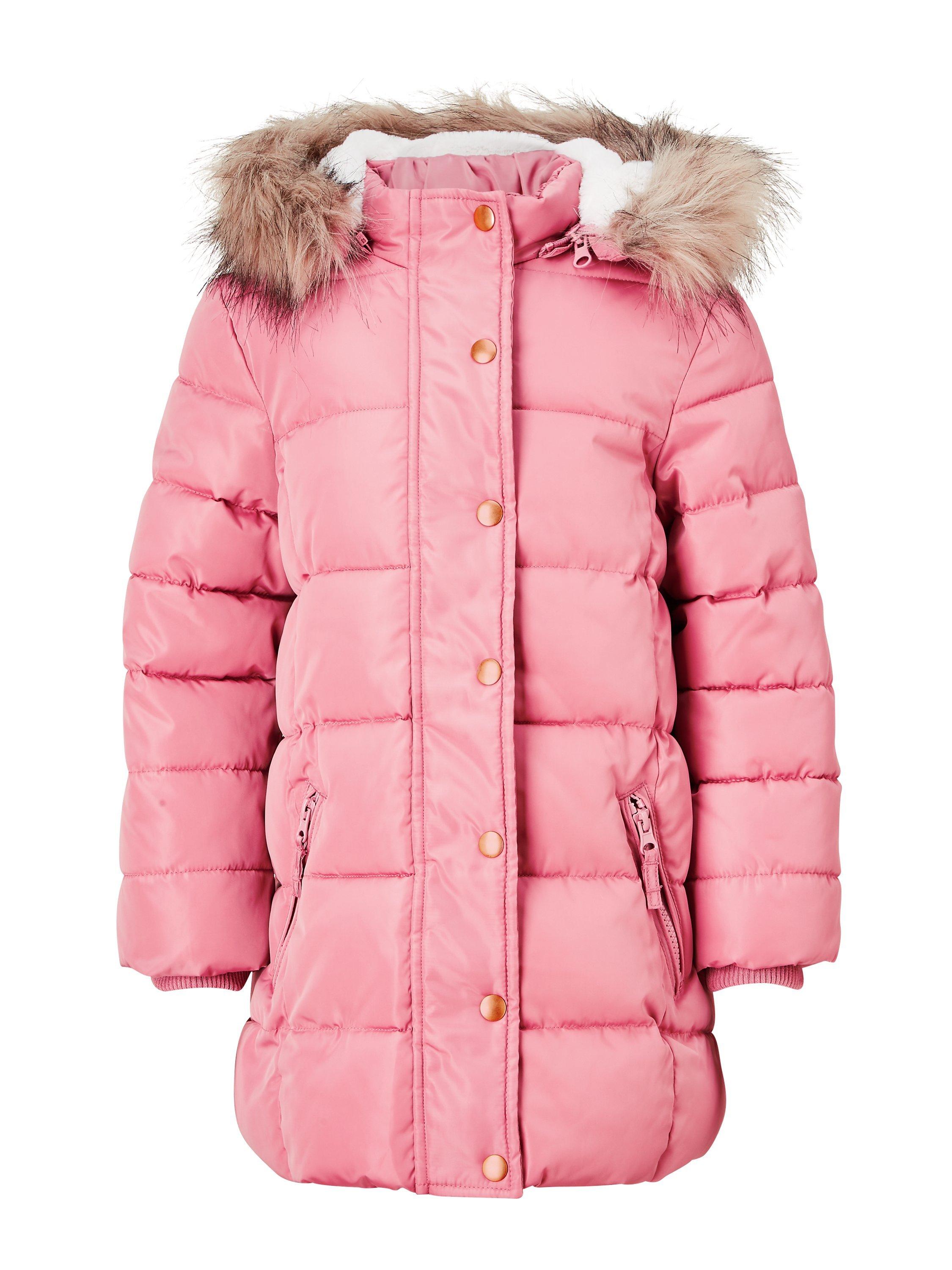 Girls padded coat with belt online