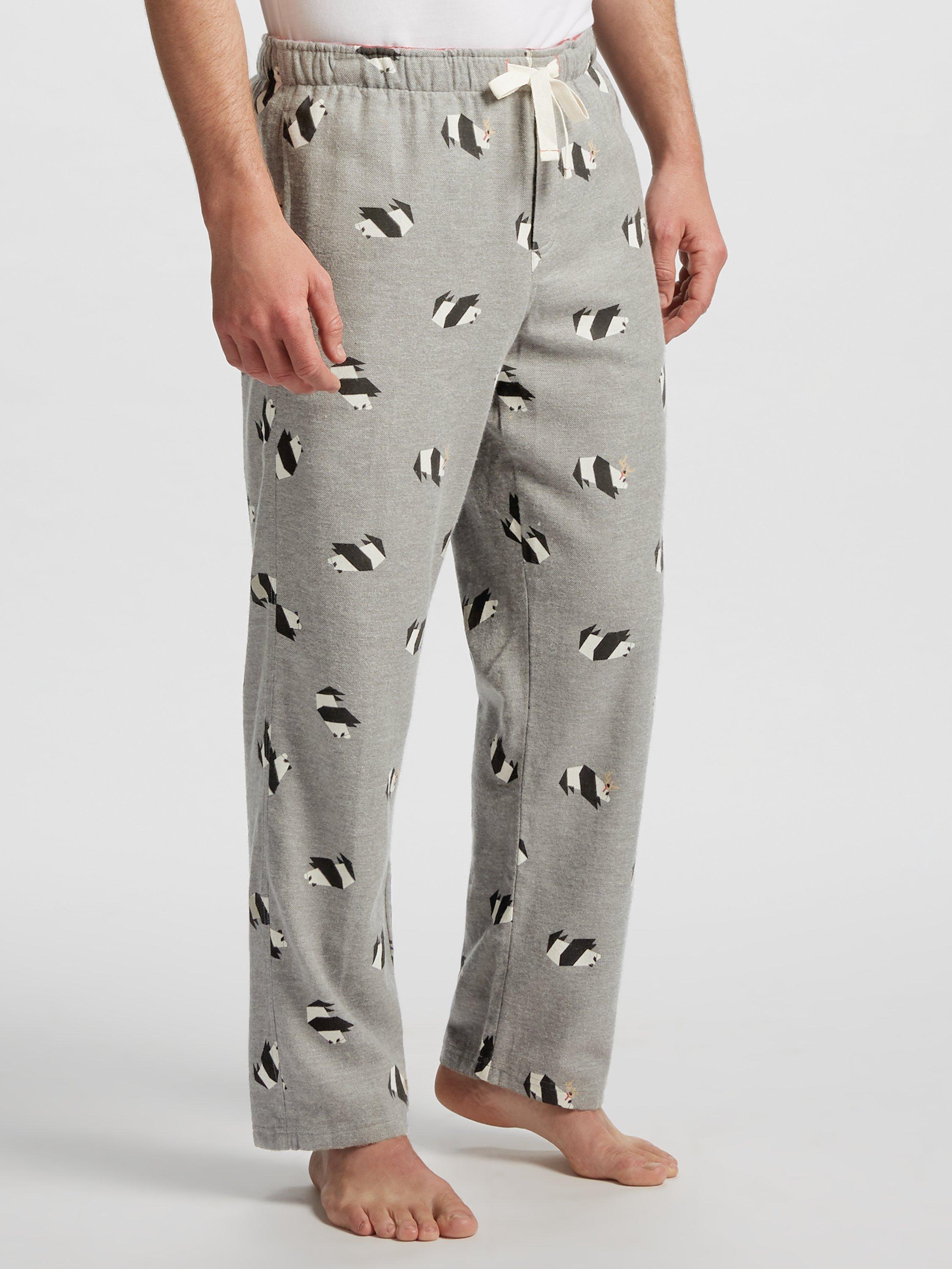 John Lewis Panda Brushed Lounge Pants Grey