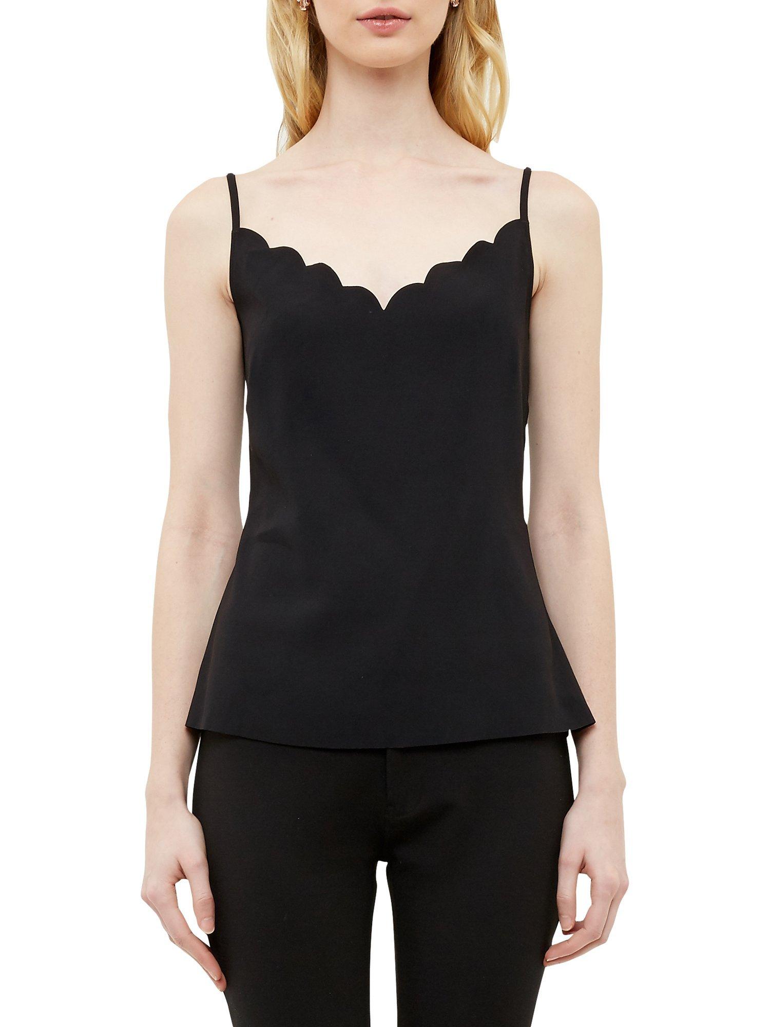 Ted Baker Sina Scalloped Neckline Cami Top, Black