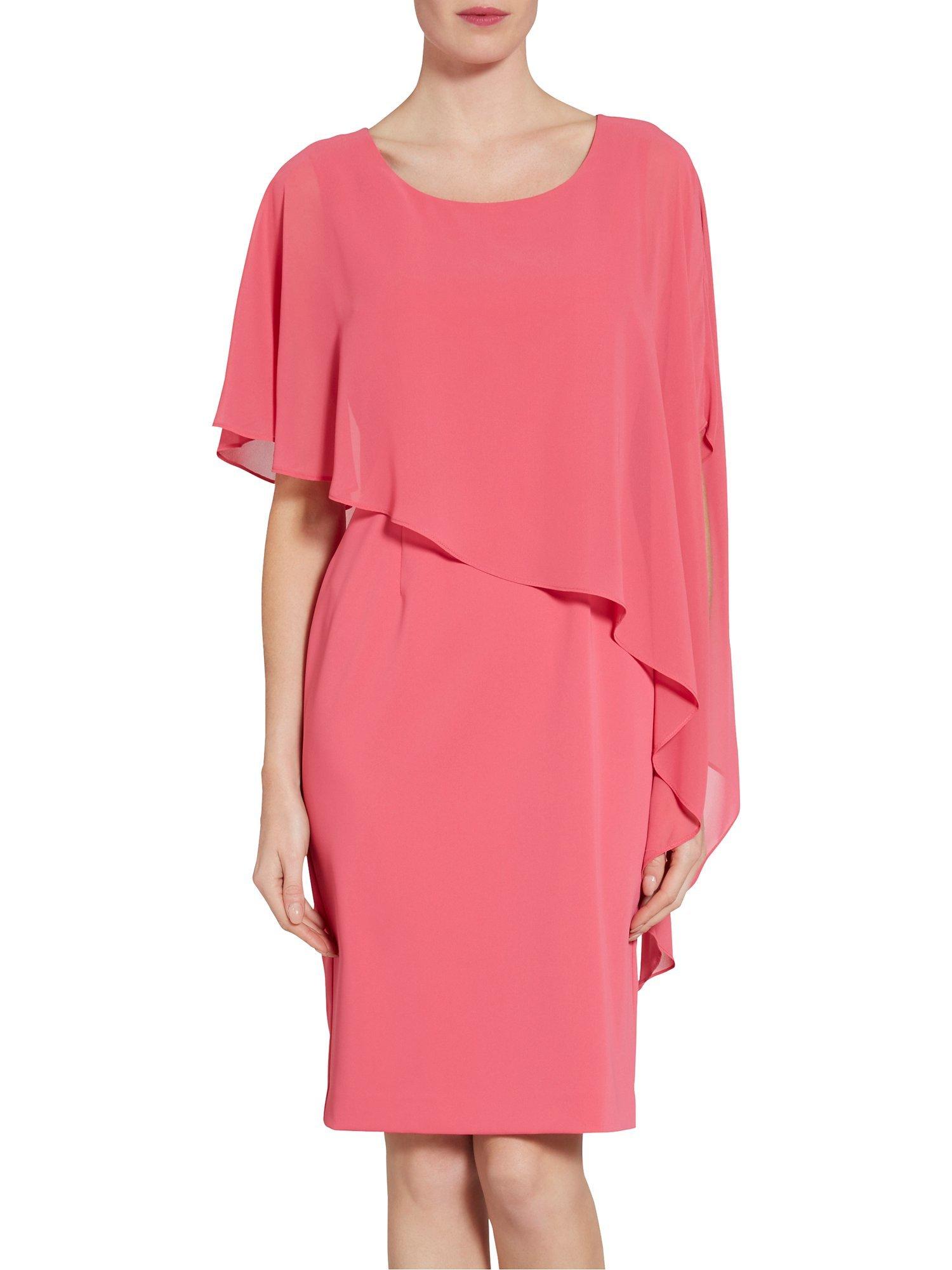 Gina Bacconi Moss Crepe Dress And Chiffon Cape