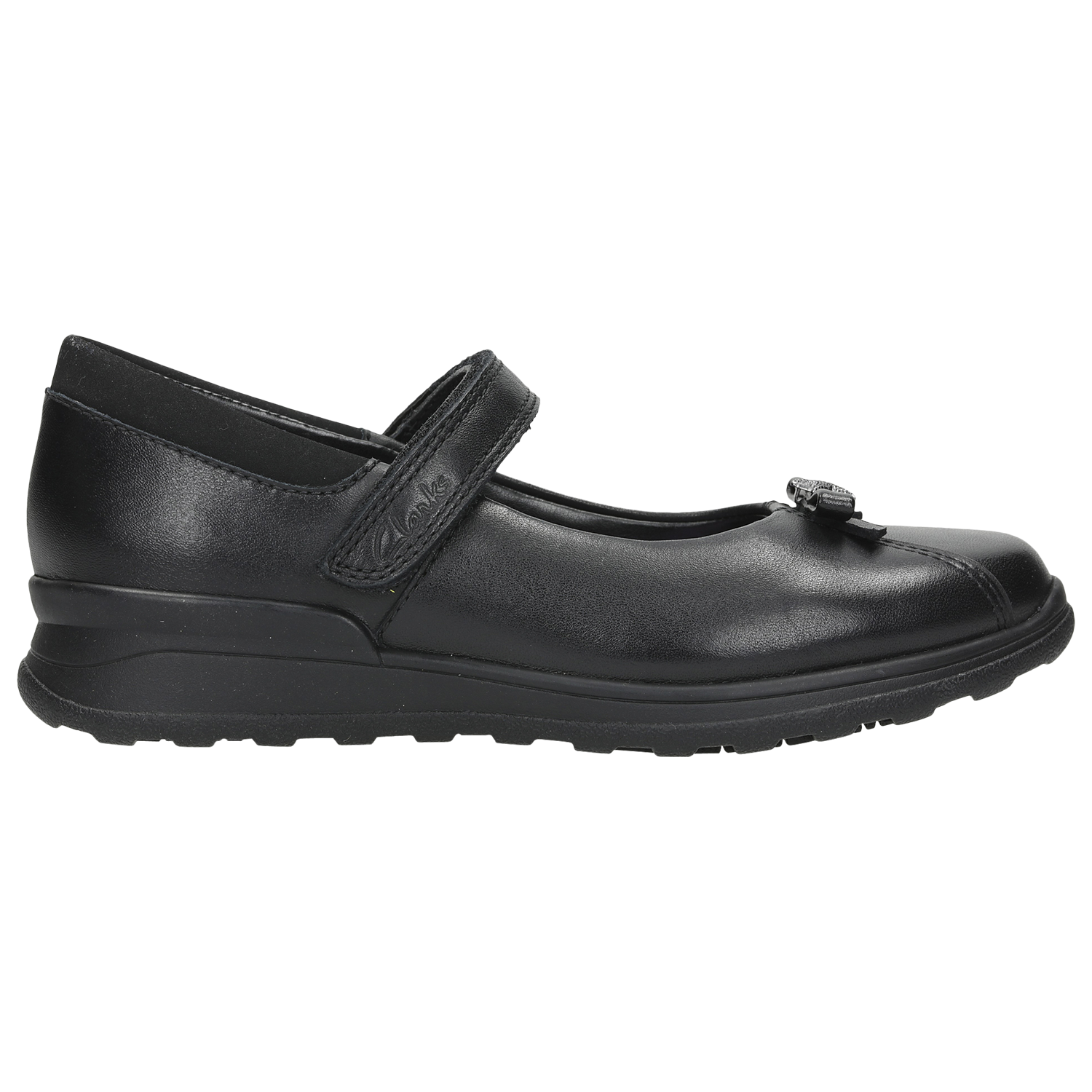 Clarks Children's Gloforms Mariel Wish Mary Jane Shoes, Black Leather