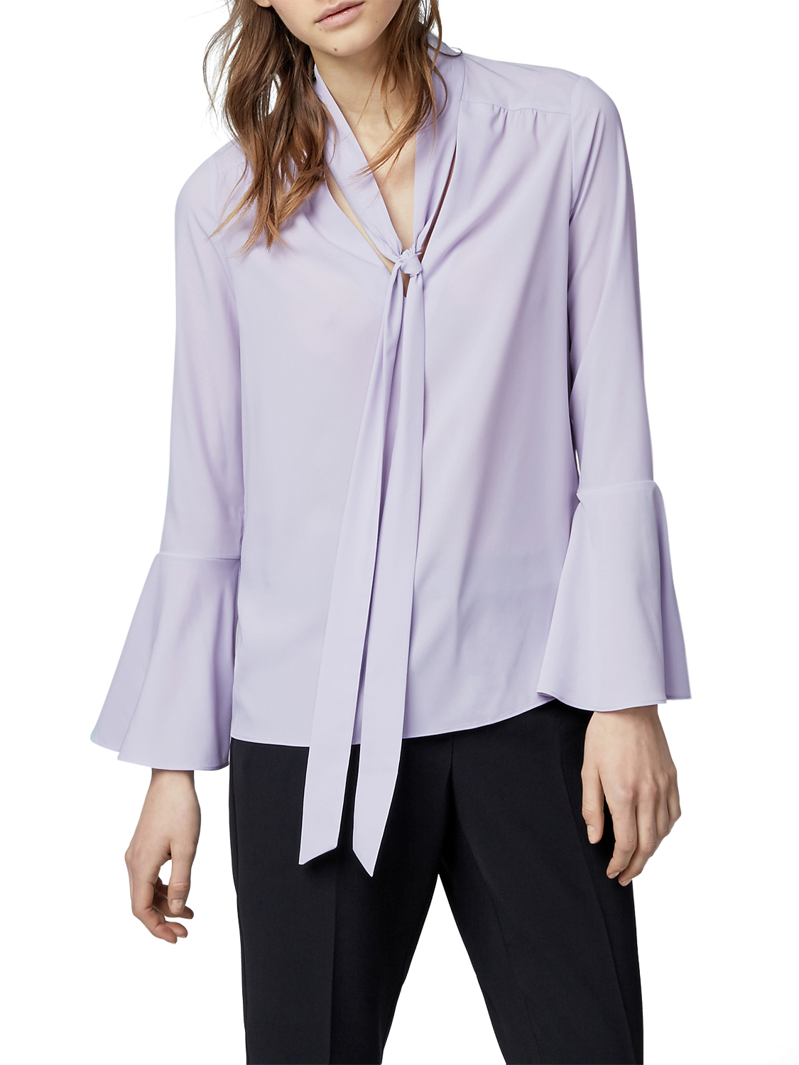 Warehouse Tie Neck Blouse