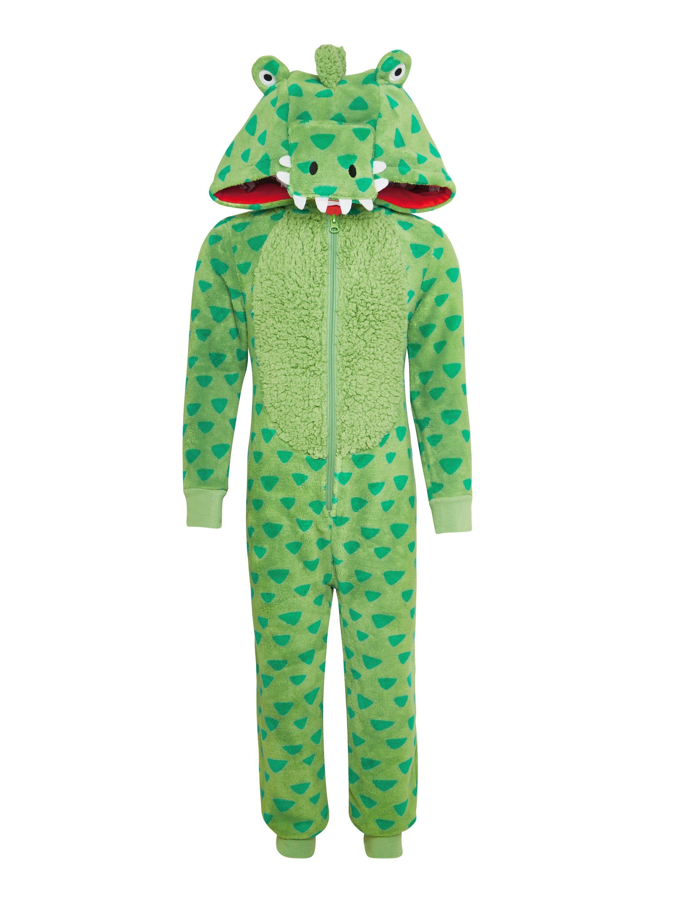 John Lewis Children s Crocodile Onesie Green