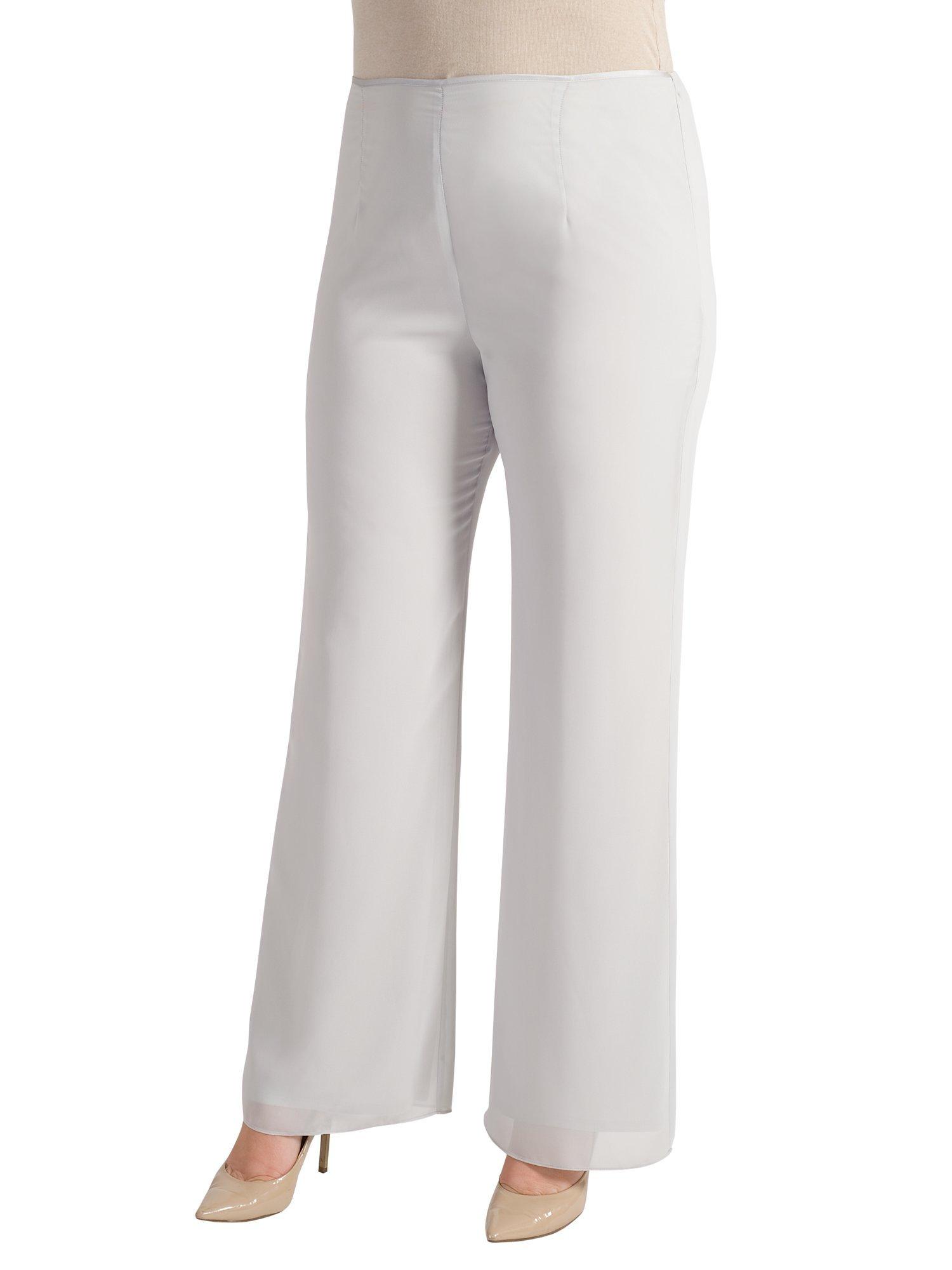 Chesca Satin Trim Chiffon Trousers