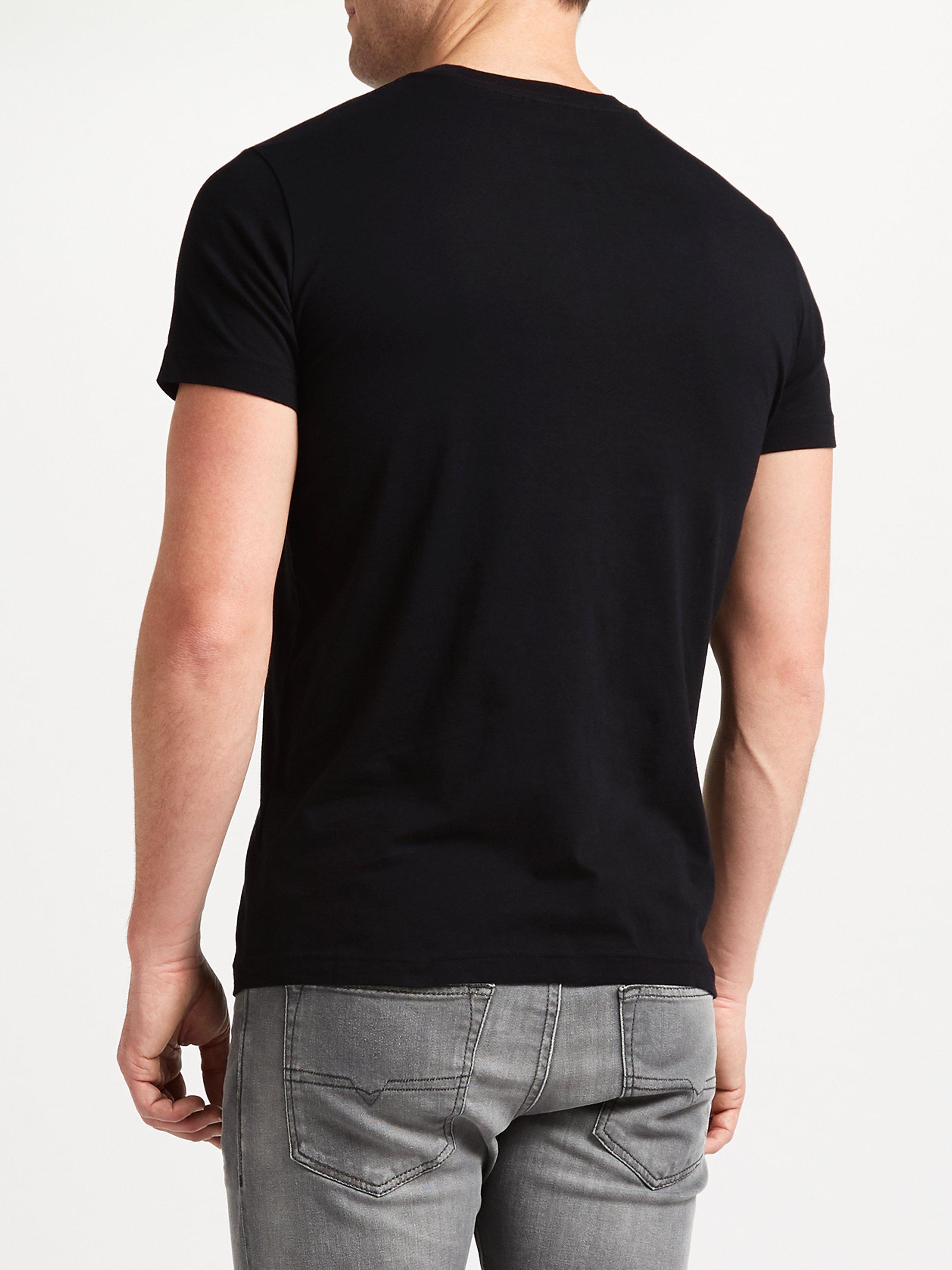関税込【DIESEL】Diego J10 short sleeve T-shirt★Black★ロゴ Diesel T Diego Logo Mens T Shirts Short Sleeved Black - Top