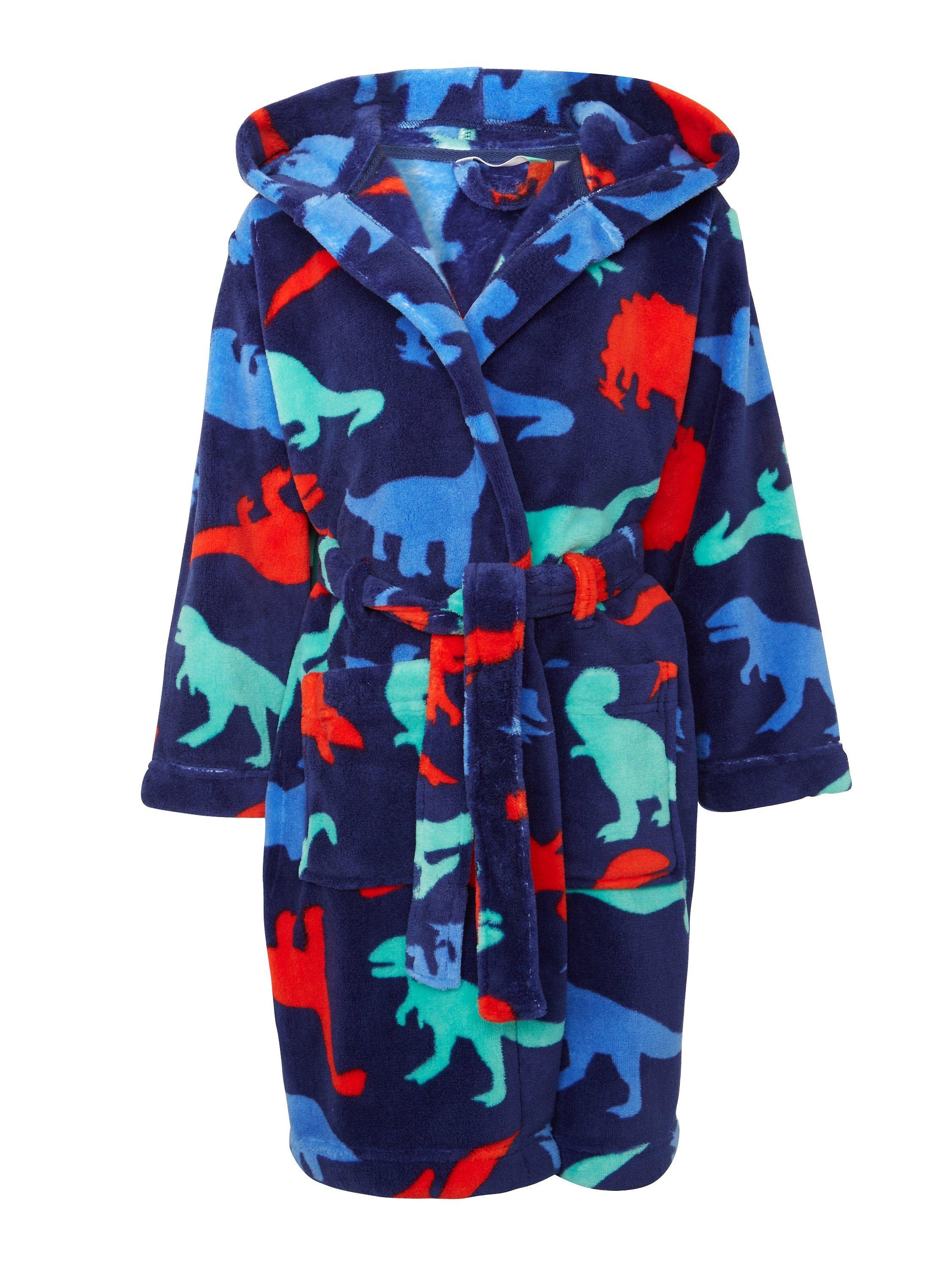 John Lewis Children's Dinosaur Robe, Blue