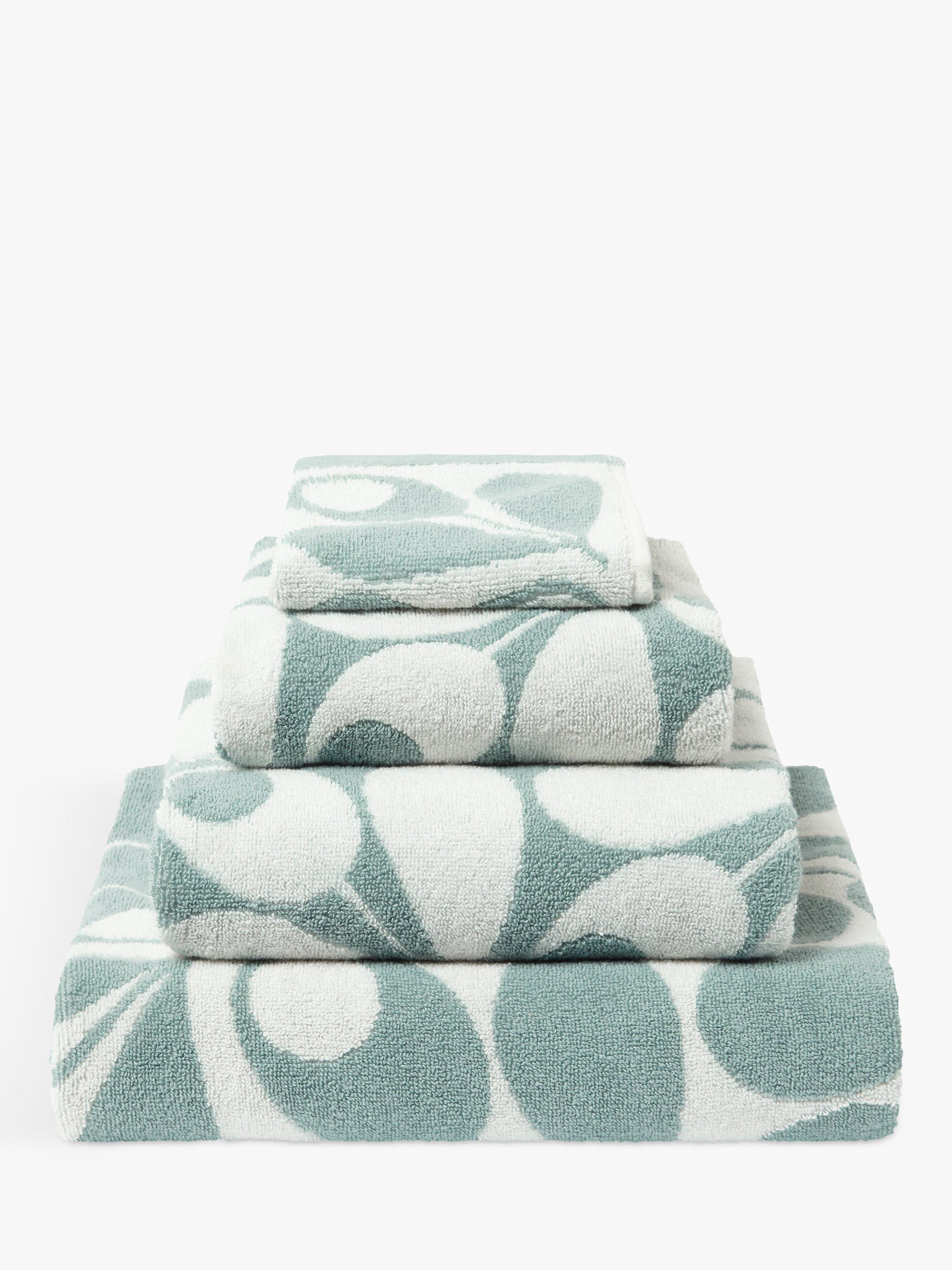 Orla Kiely Acorn Cup Towels, Duck Egg Blue