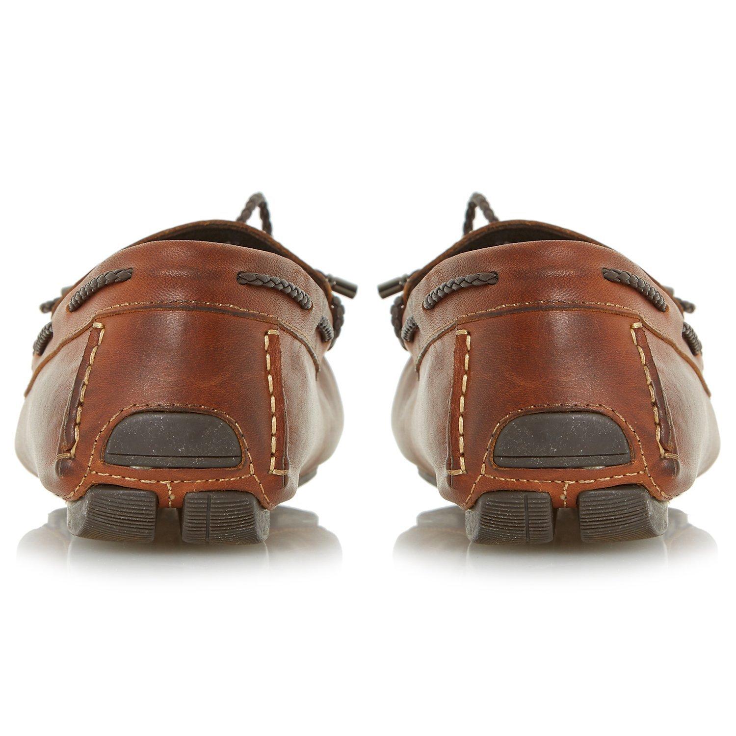 Dune Barnacle Leather Driving Loafers Leather