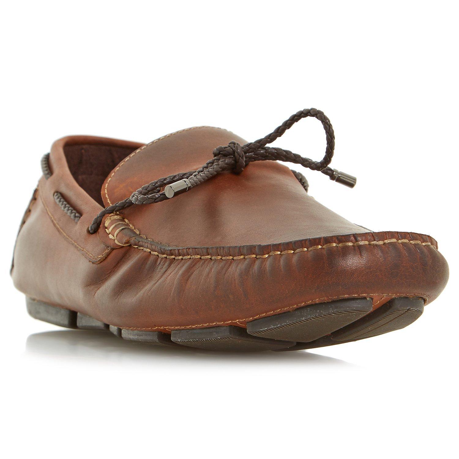 Dune Barnacle Leather Driving Loafers Leather