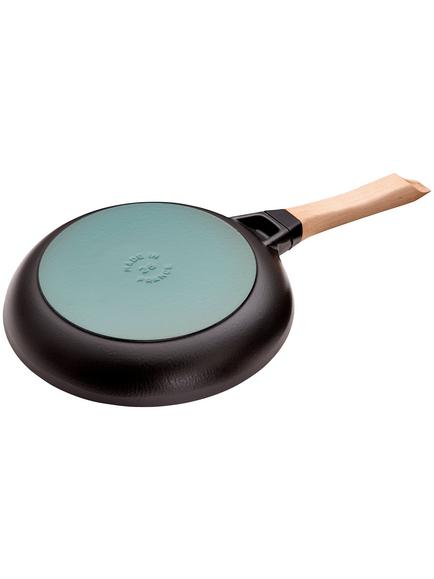 STAUB Cast Iron Round Frying Pan, Black - view 2, Black
