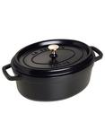 STAUB Cocotte Oval Cast Iron Casserole, Black