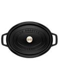 STAUB Cocotte Oval Cast Iron Casserole, Black