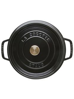 STAUB Cocotte Round Cast Iron Casserole - view 2, Black