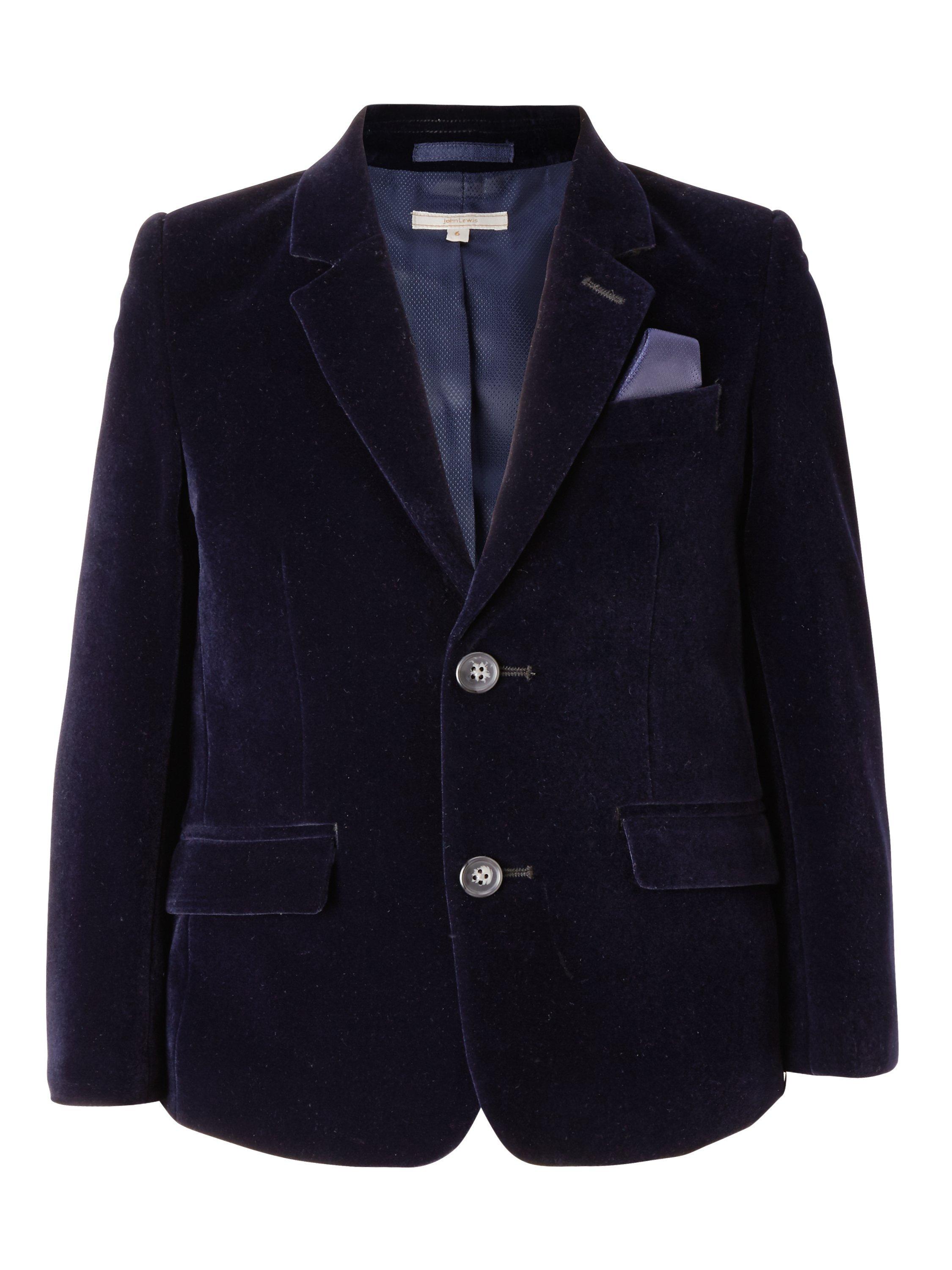 John Lewis Heirloom Collection Boys Velvet Jacket Blue