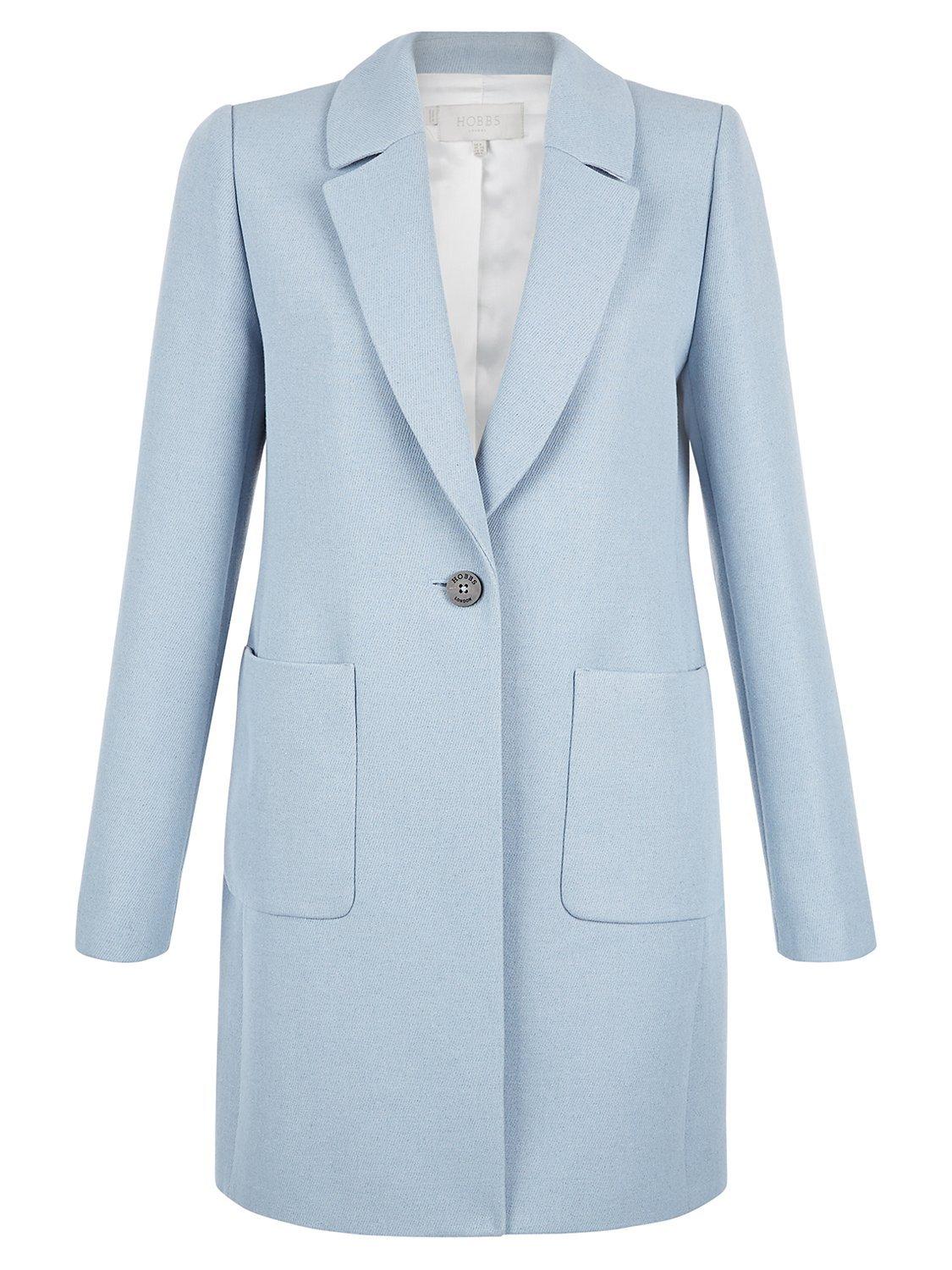 Hobbs Camellia Coat Pale Blue