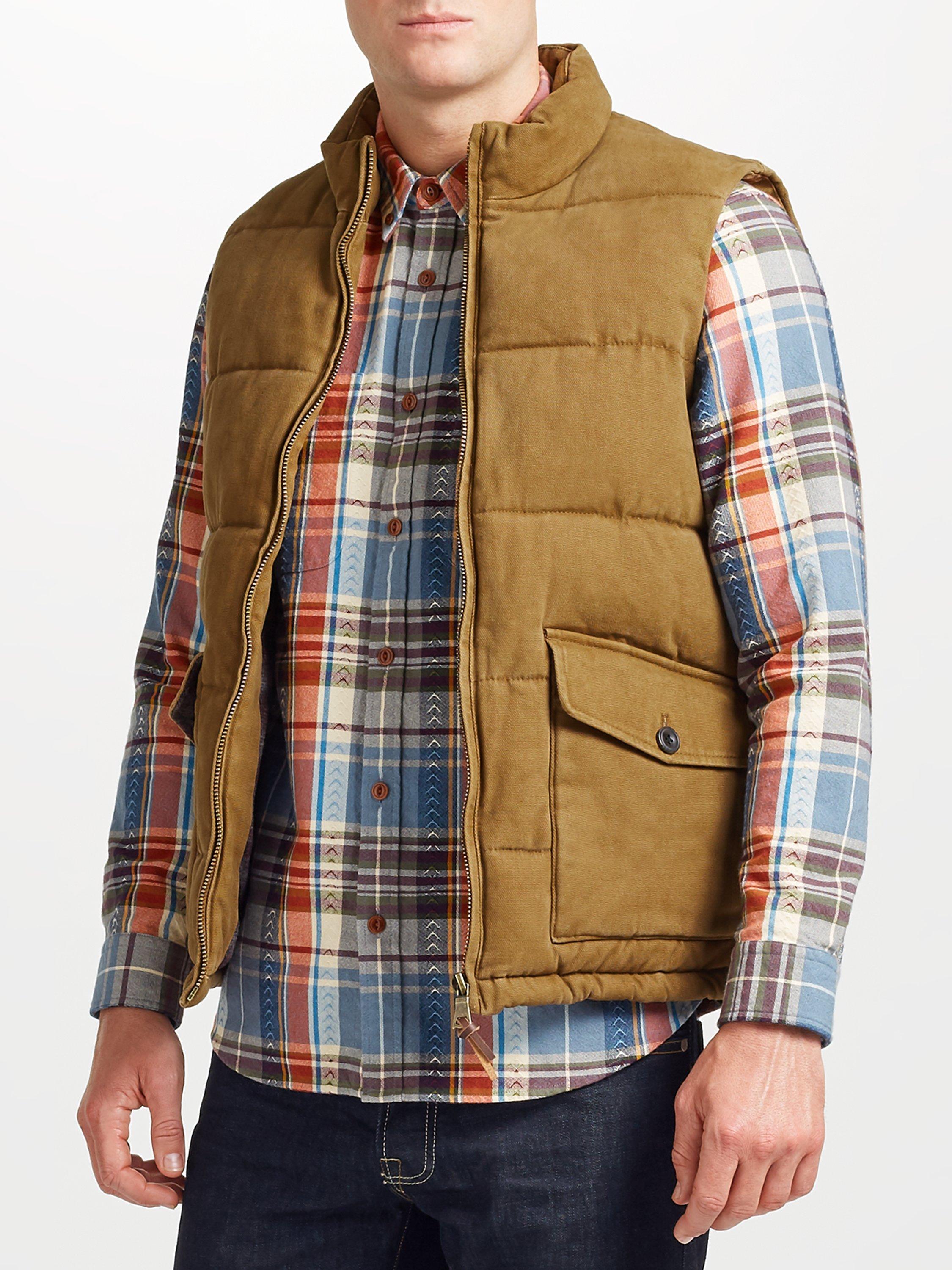 JOHN LEWIS & Co. Canvas Gilet, Brown