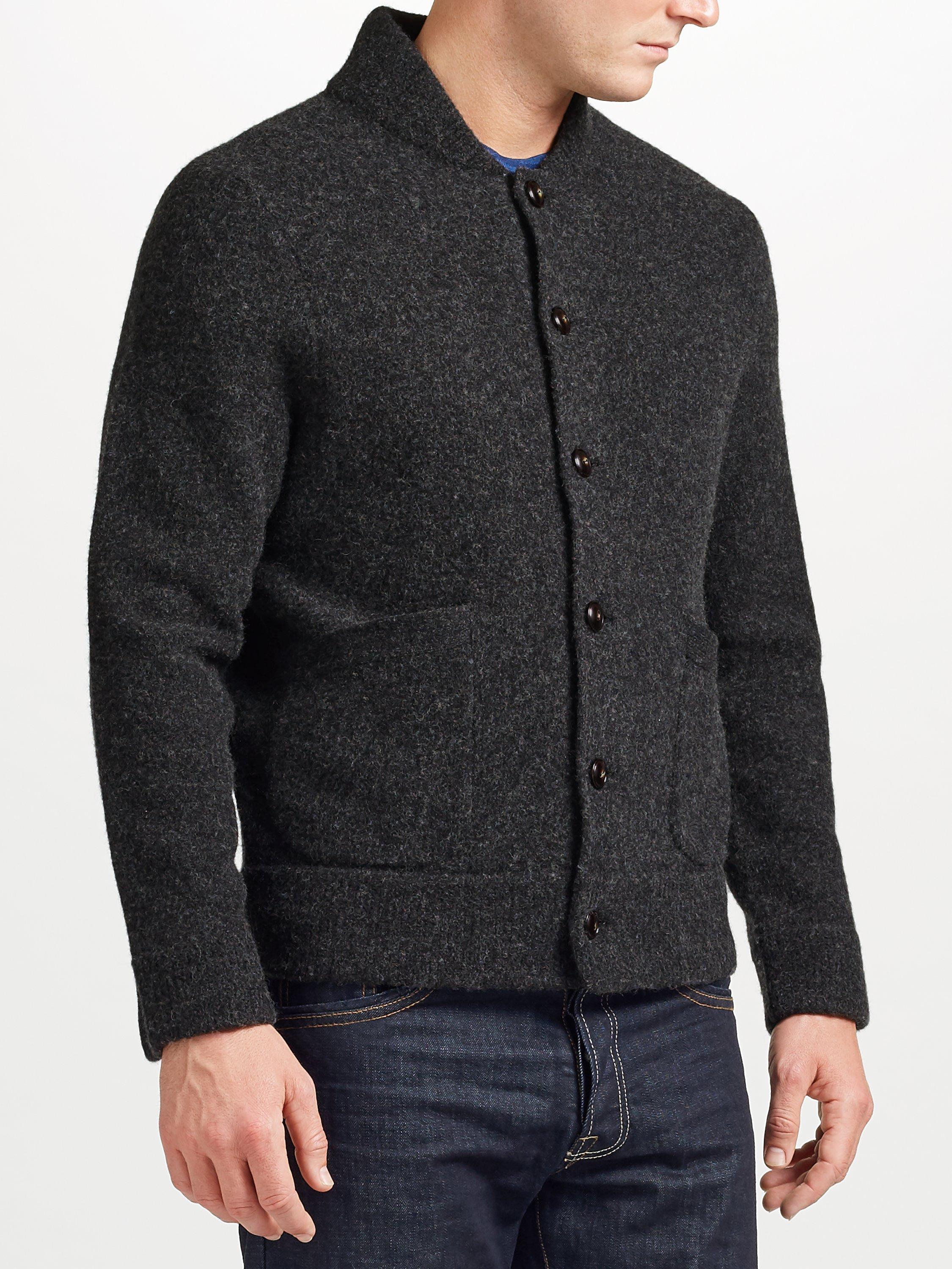 JOHN LEWIS Co. Boiled Wool Cardigan Grey