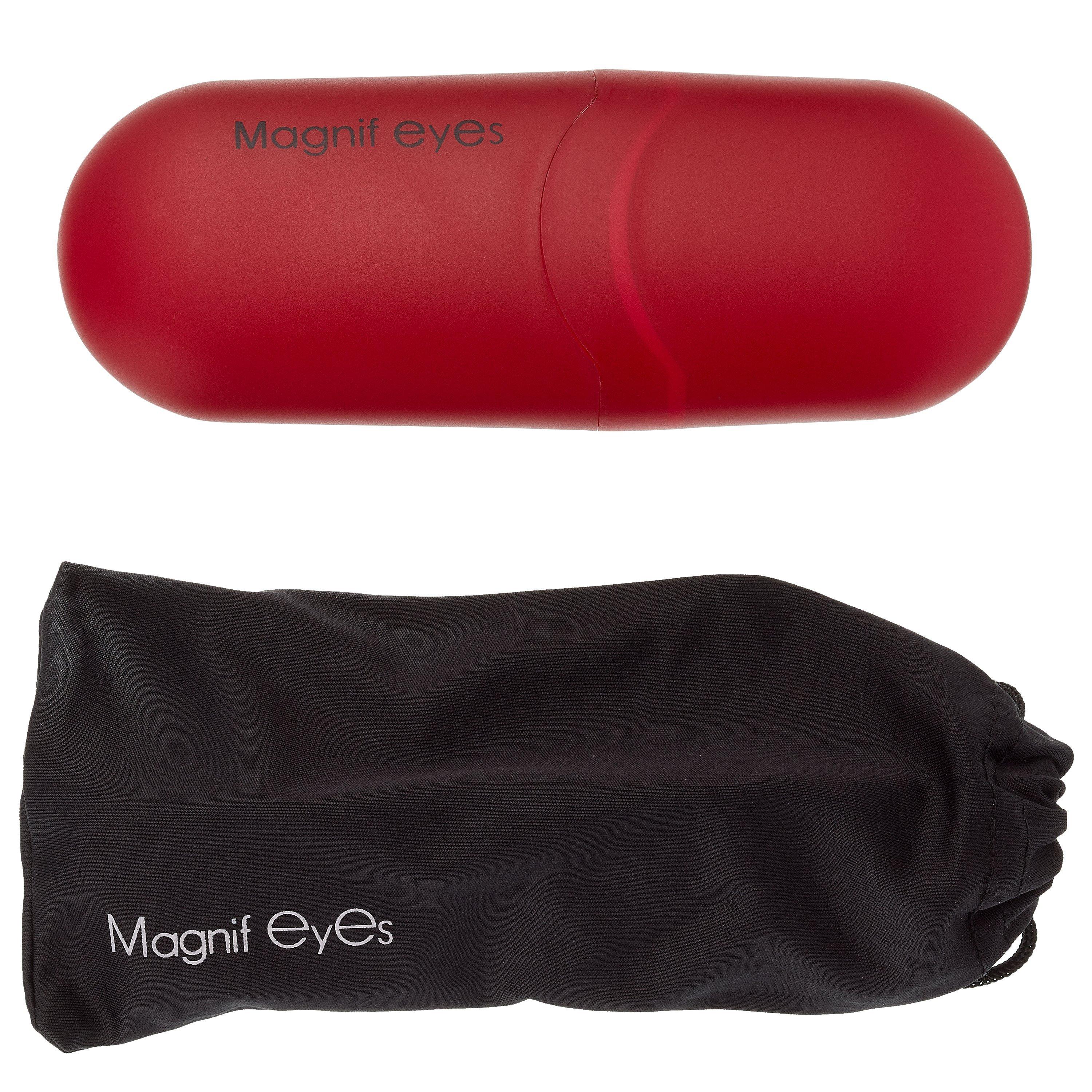Product image 3 of 3, which shows Magnif Eyes Narrow Fit Ready Readers Jackson Glasses, Marine, 1.5