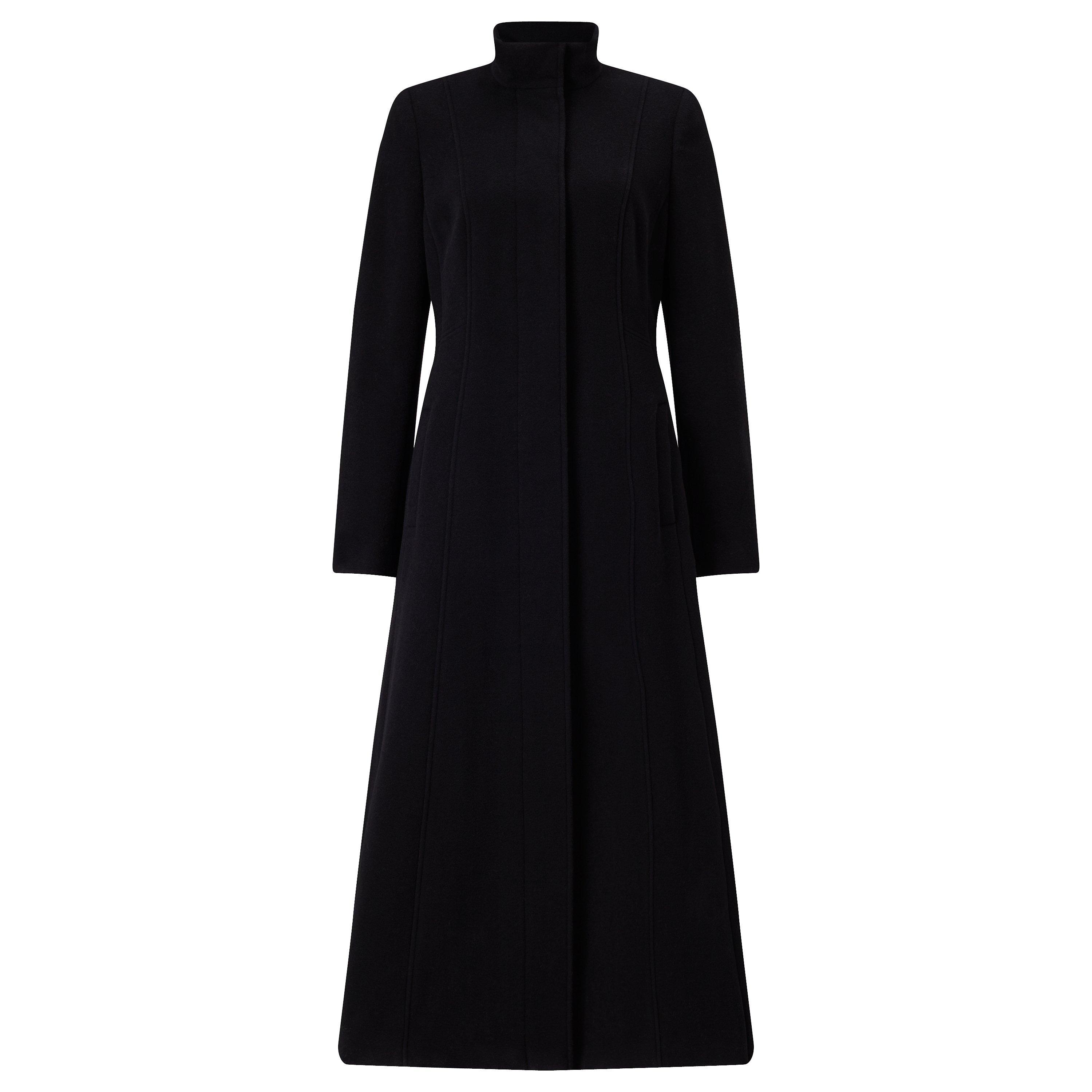 Black fit and flare coat uk best sale