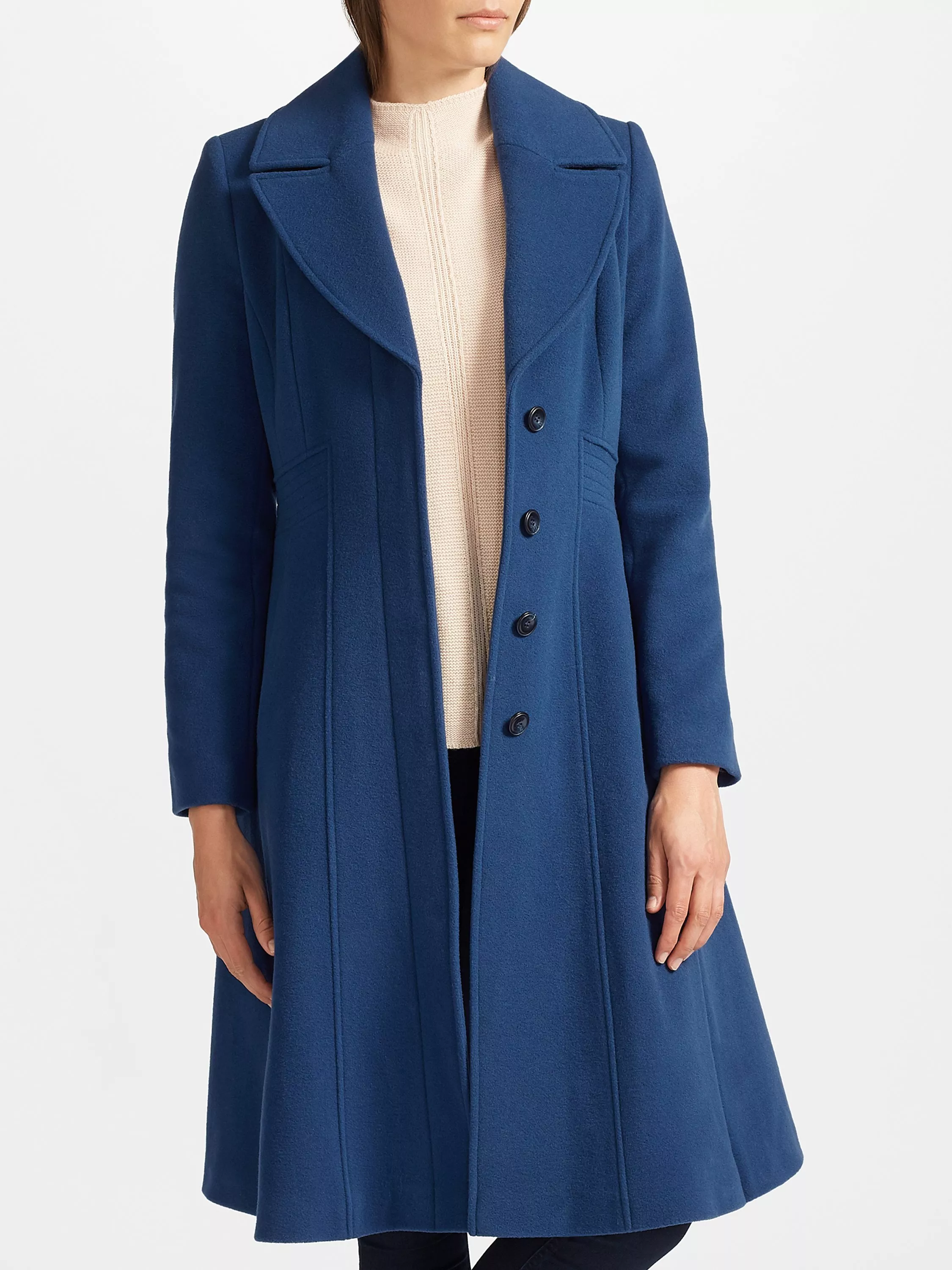 Fit n flare coat sale