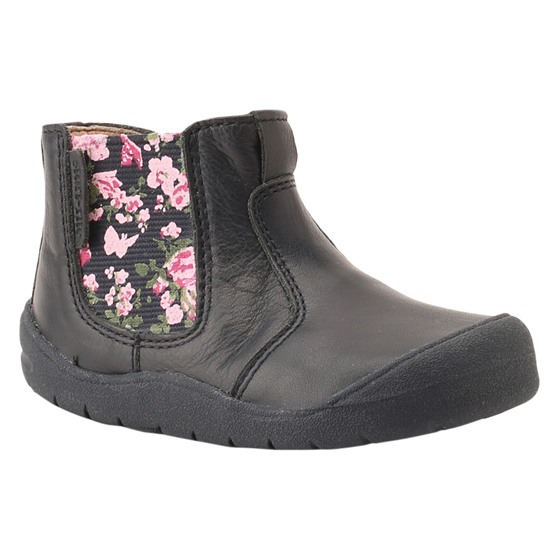 Start-Rite Children's Floral First Chelsea Boots, Navy