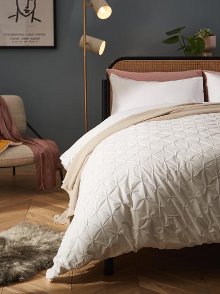 John Lewis Crisp and Fresh Ella Origami Cotton Bedding - view 2, White