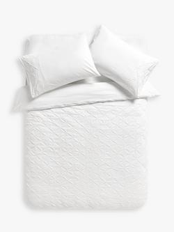 John Lewis Crisp and Fresh Ella Origami Cotton Bedding, White