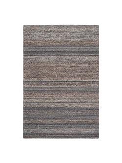 John Lewis Scandi Sketch Stripe Hand Loomed Wool Blend Rug, Grey