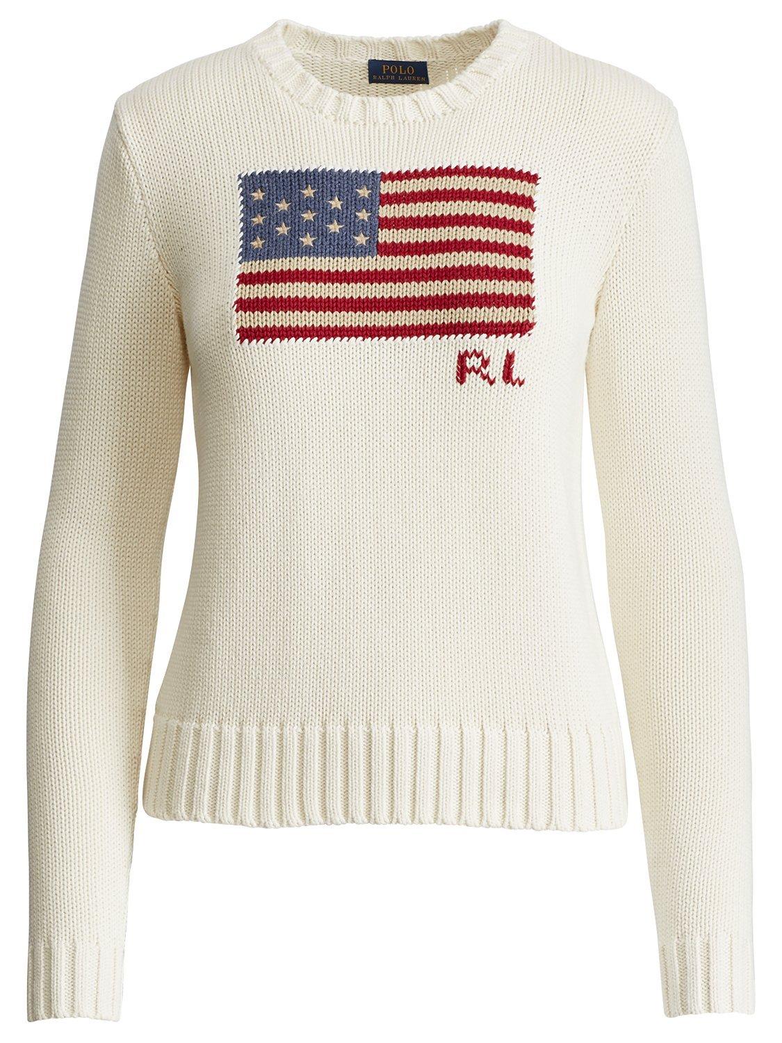 Ralph lauren flag cotton sweater hotsell