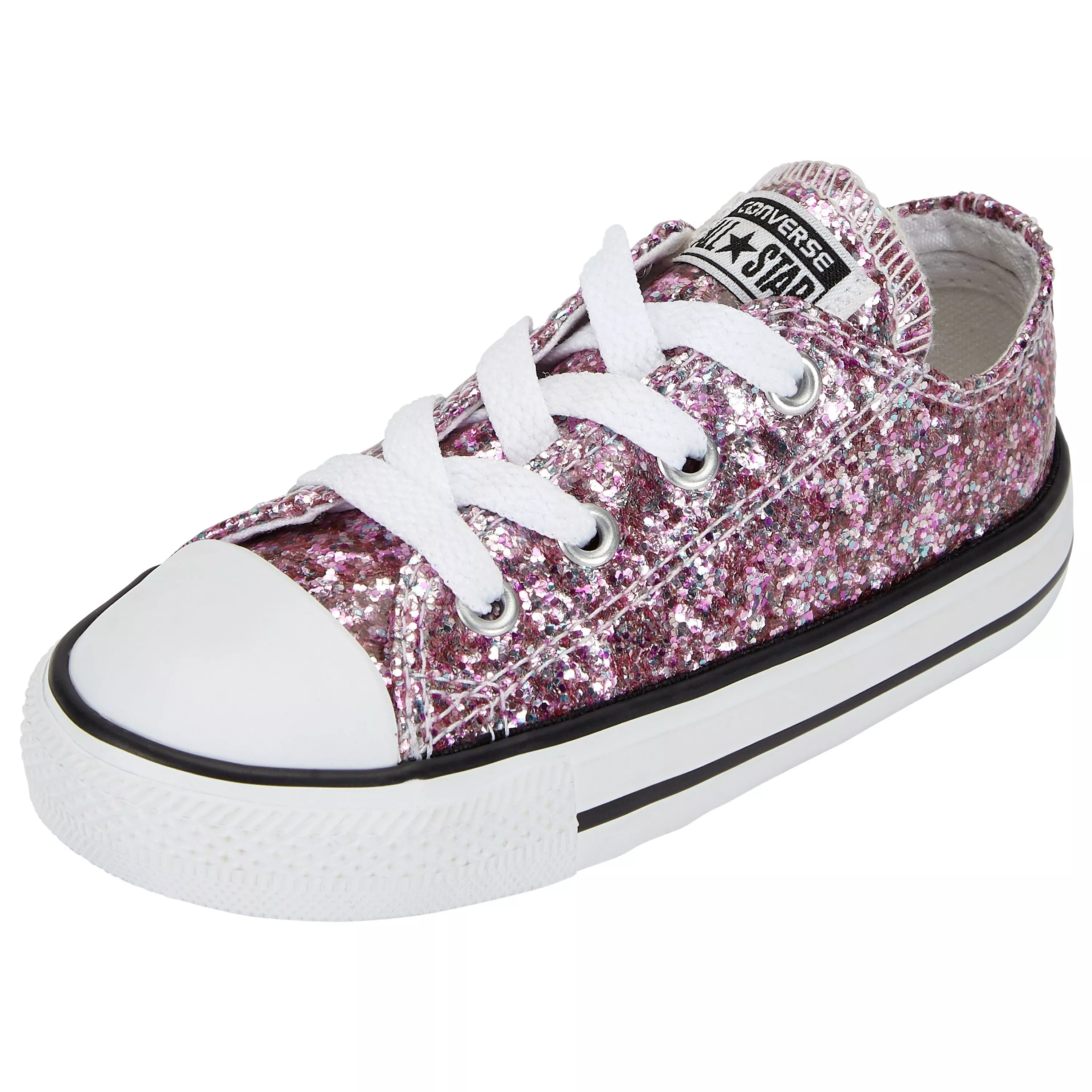 Pink shimmer converse hotsell