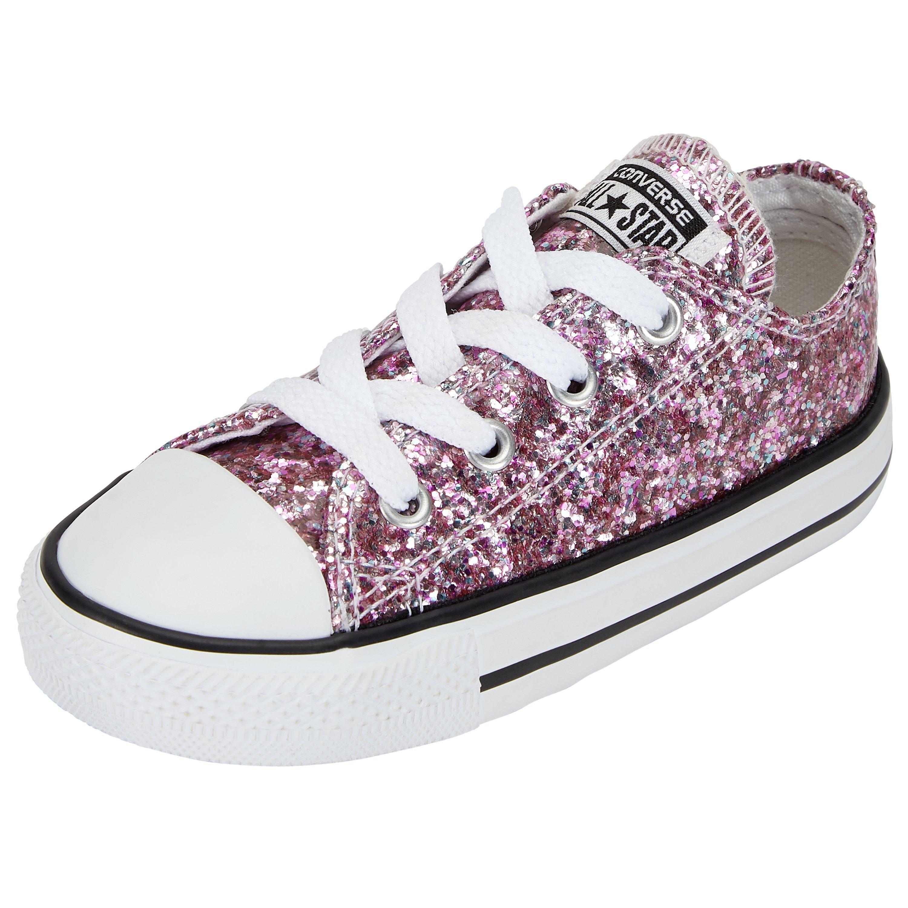 Converse Children s Chuck Taylor All Star Lace Up Shoes Pink Glitter