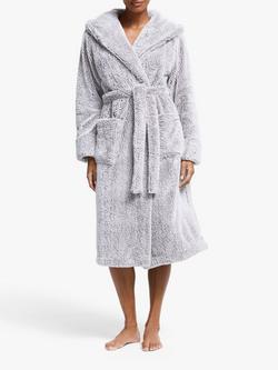 John Lewis Hi Pile Fleece Robe, Grey