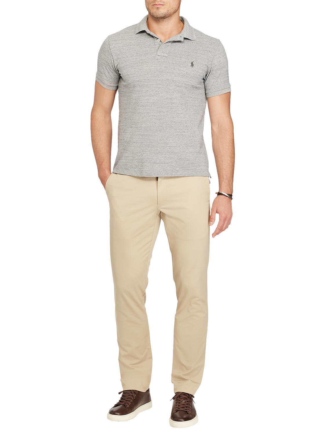 Product image 3 of 5, which shows Polo Ralph Lauren Hudson Slim Fit Stretch Cotton Trousers, Classic Khaki, 32R